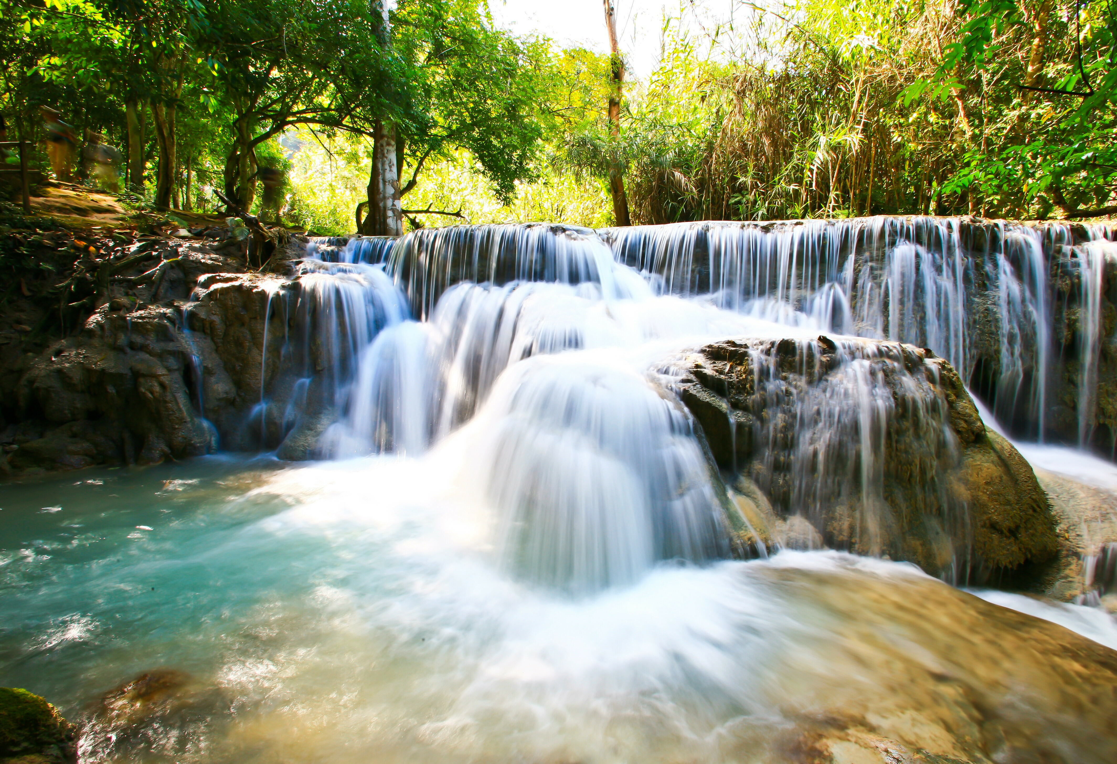 Krung Si watervallen in de regio Luang Prabang in Laos