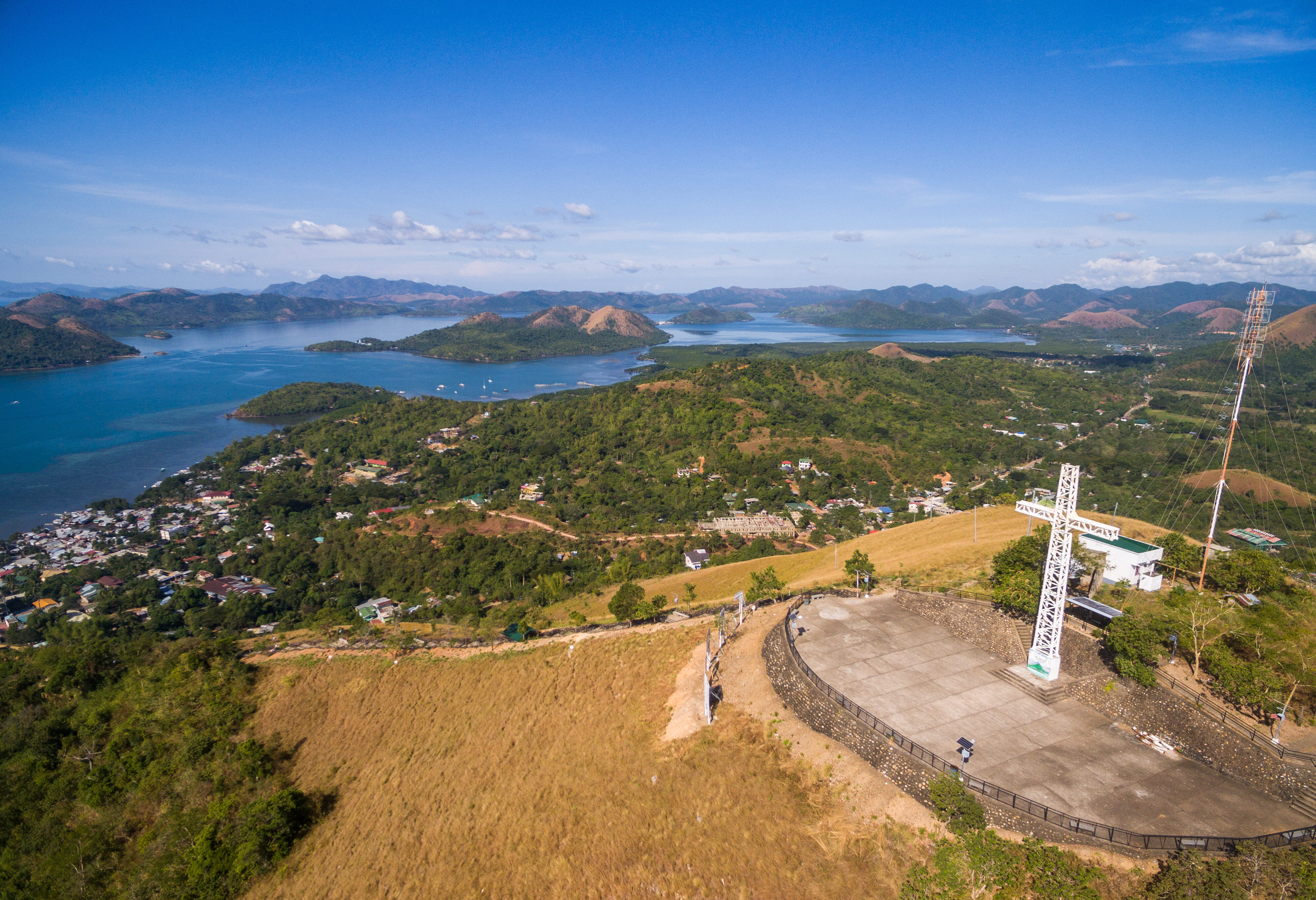 Het uitzicht vanaf Mount Tapyas bij Corn Town