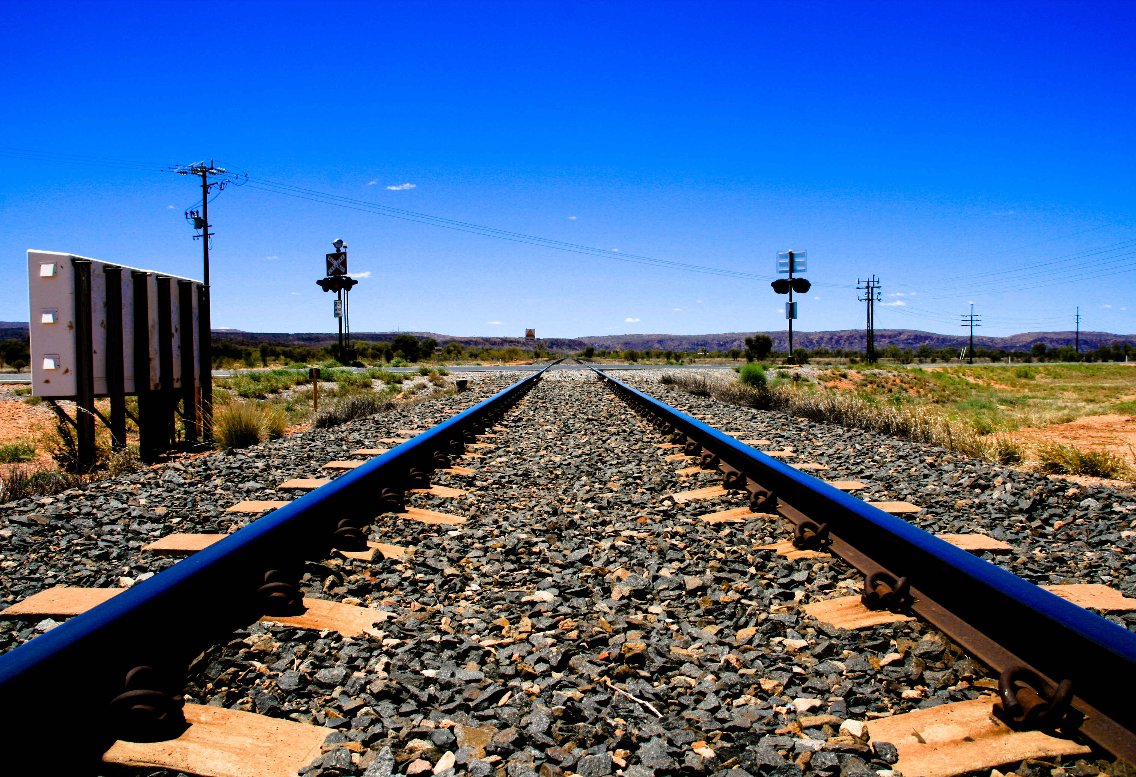 Aankomst met de Ghan in Alice Springs in Australie