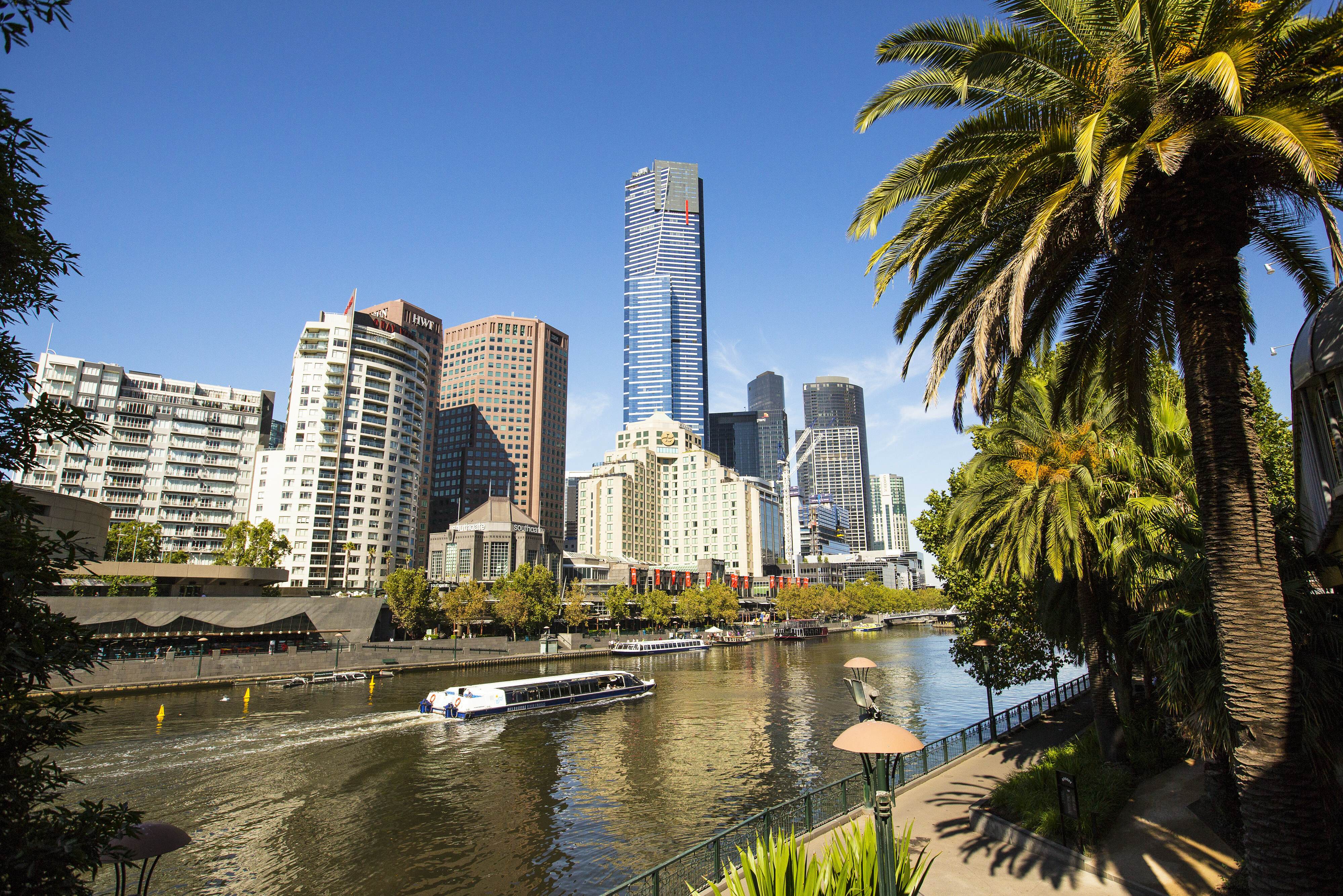 Skyline van Melbourne in Australie