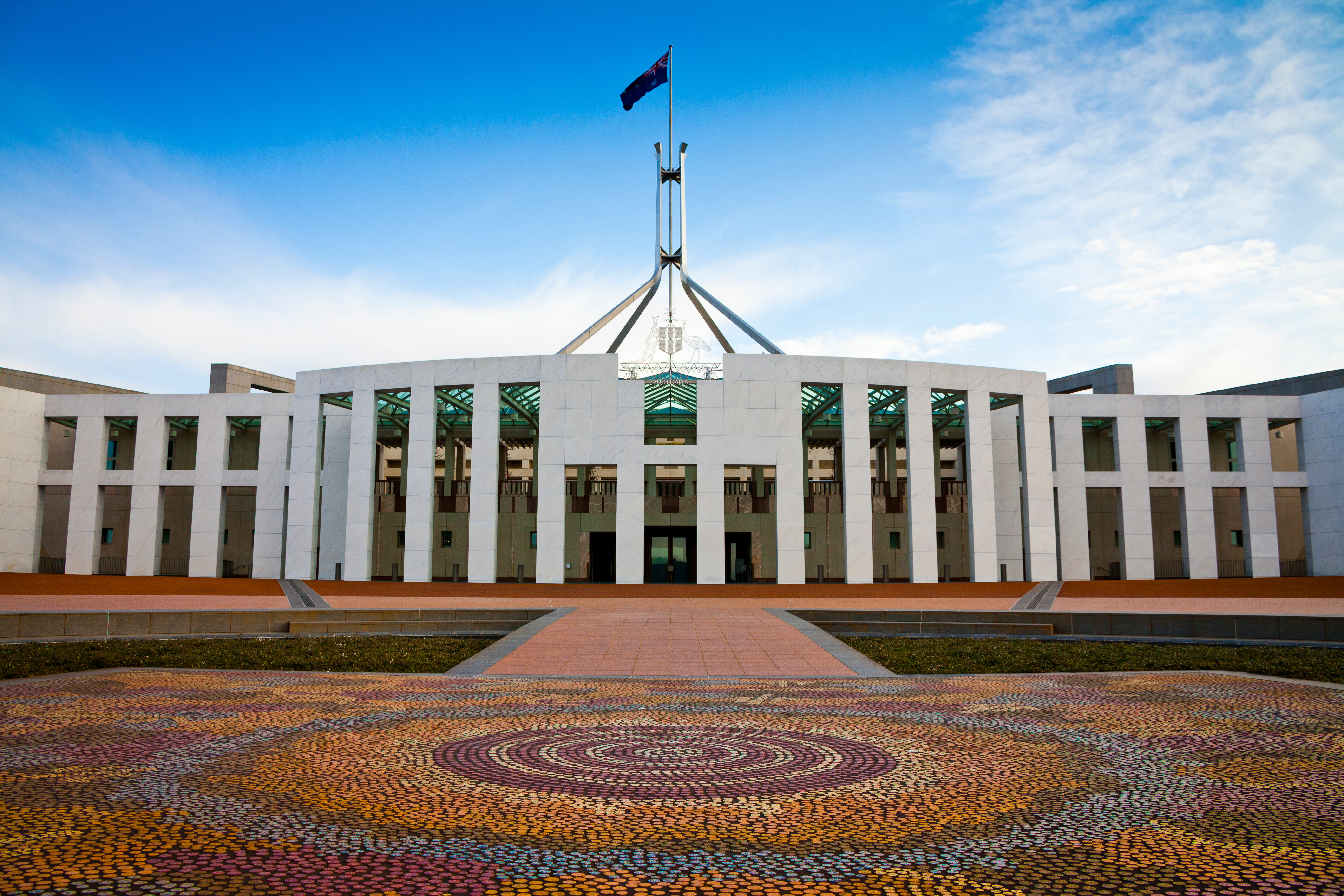 Parliament House in Canberra in Australie