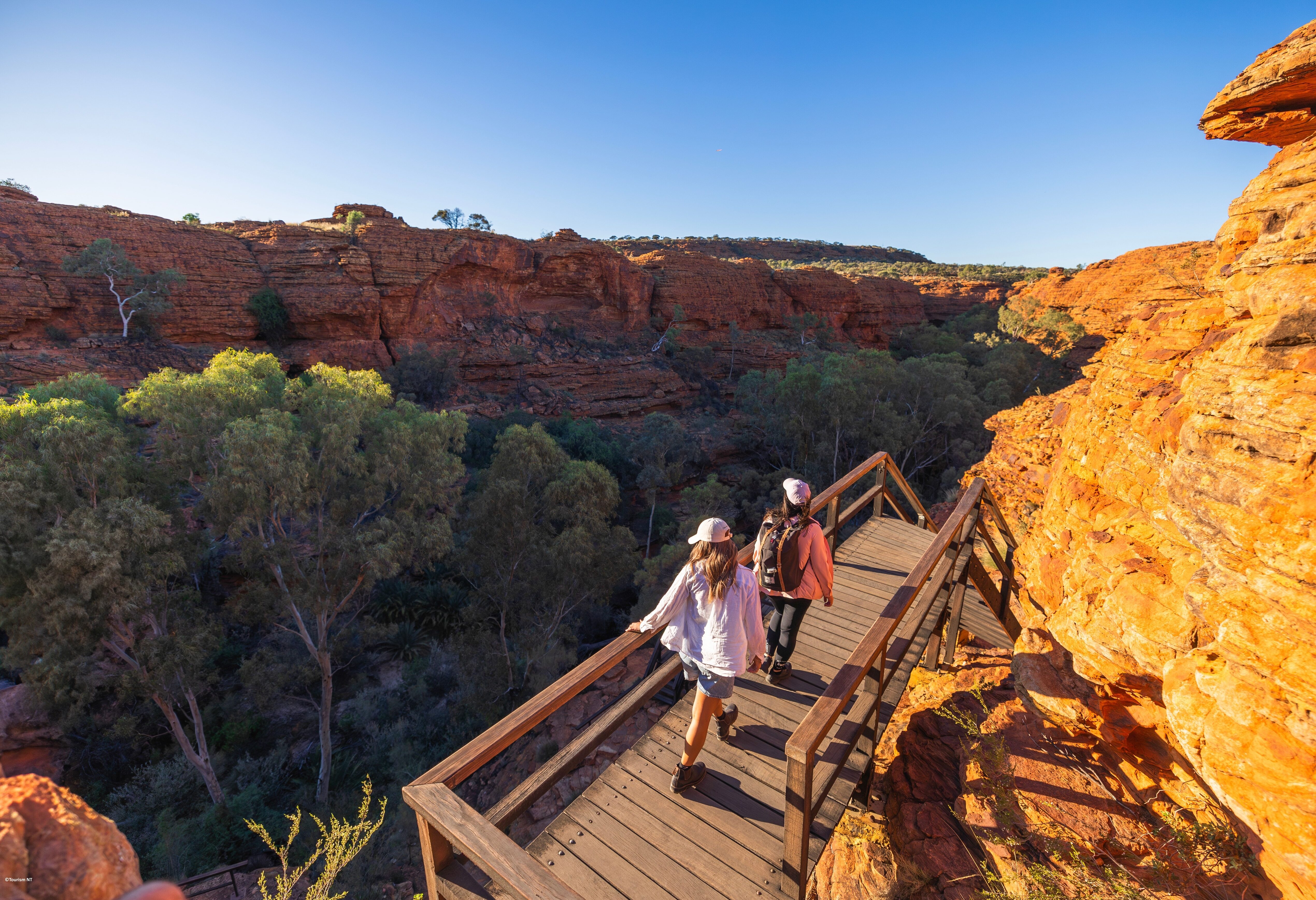Rim Walk in Kings Canyon in het Watarrka National Park in Australie