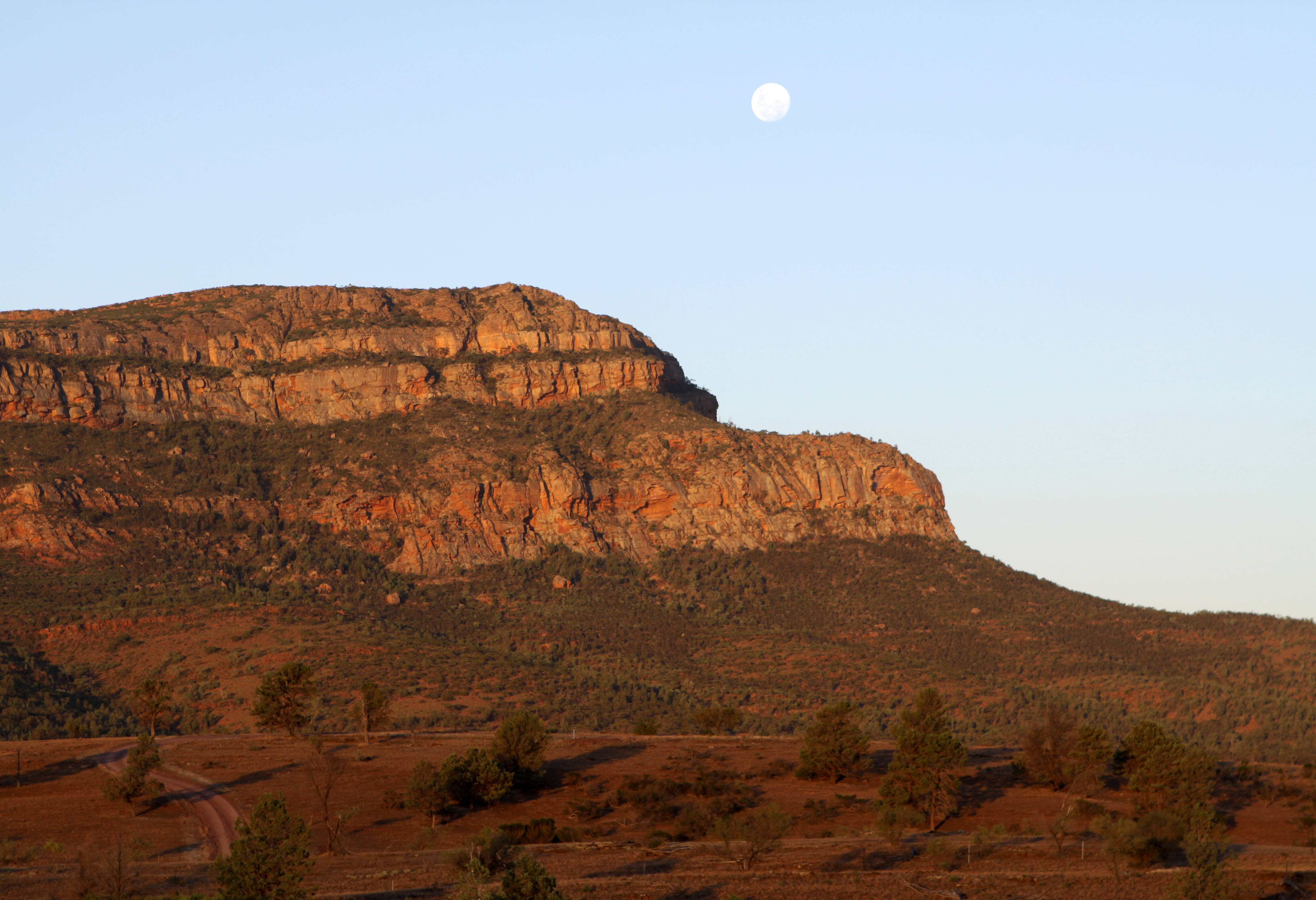 Ruig rotsgebergte in Wilpena Pound in Australie