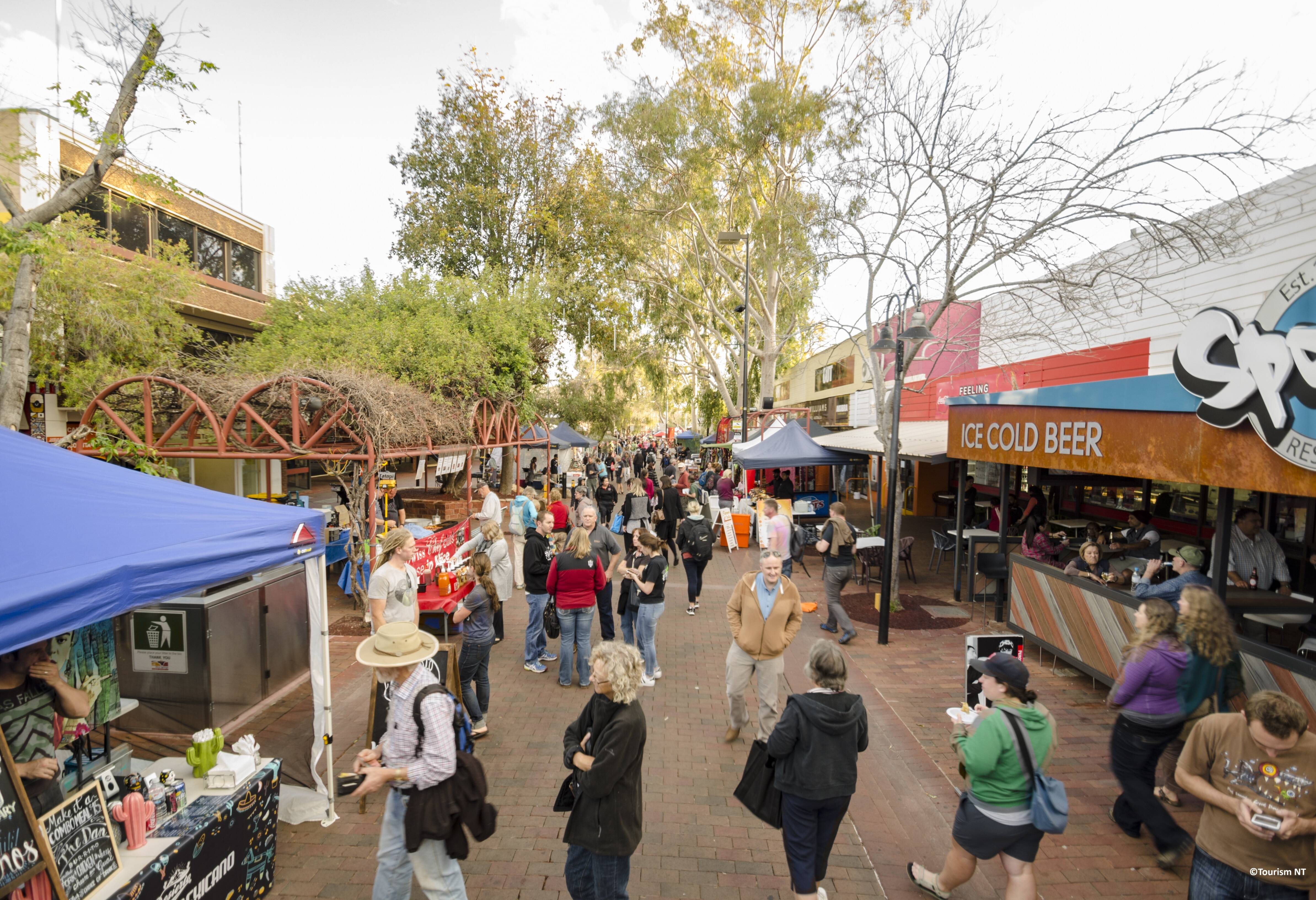 Todd Mall Markets in Alice Springs in Australie