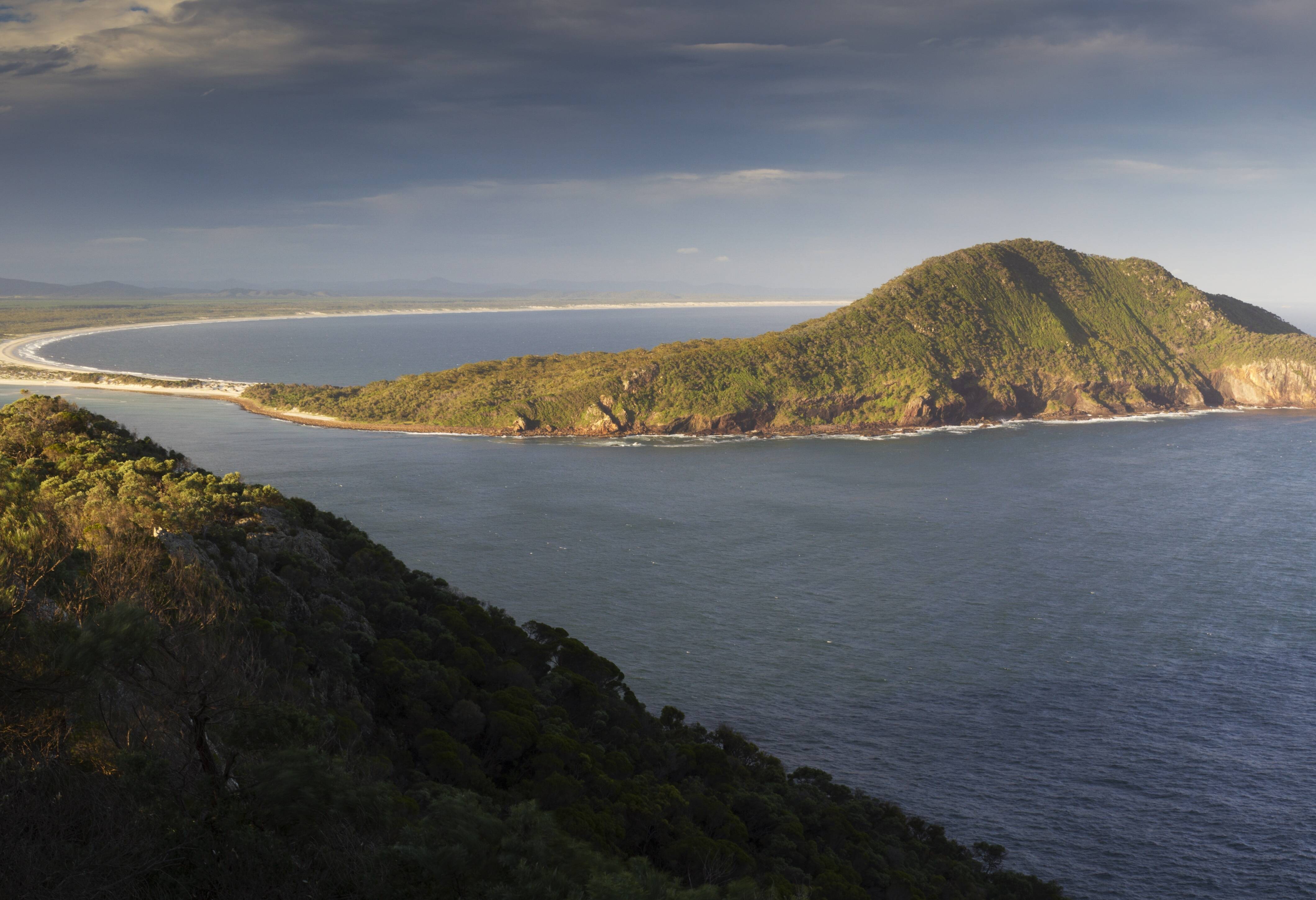 Uitzichtpunt bij Port Stephens in Australie