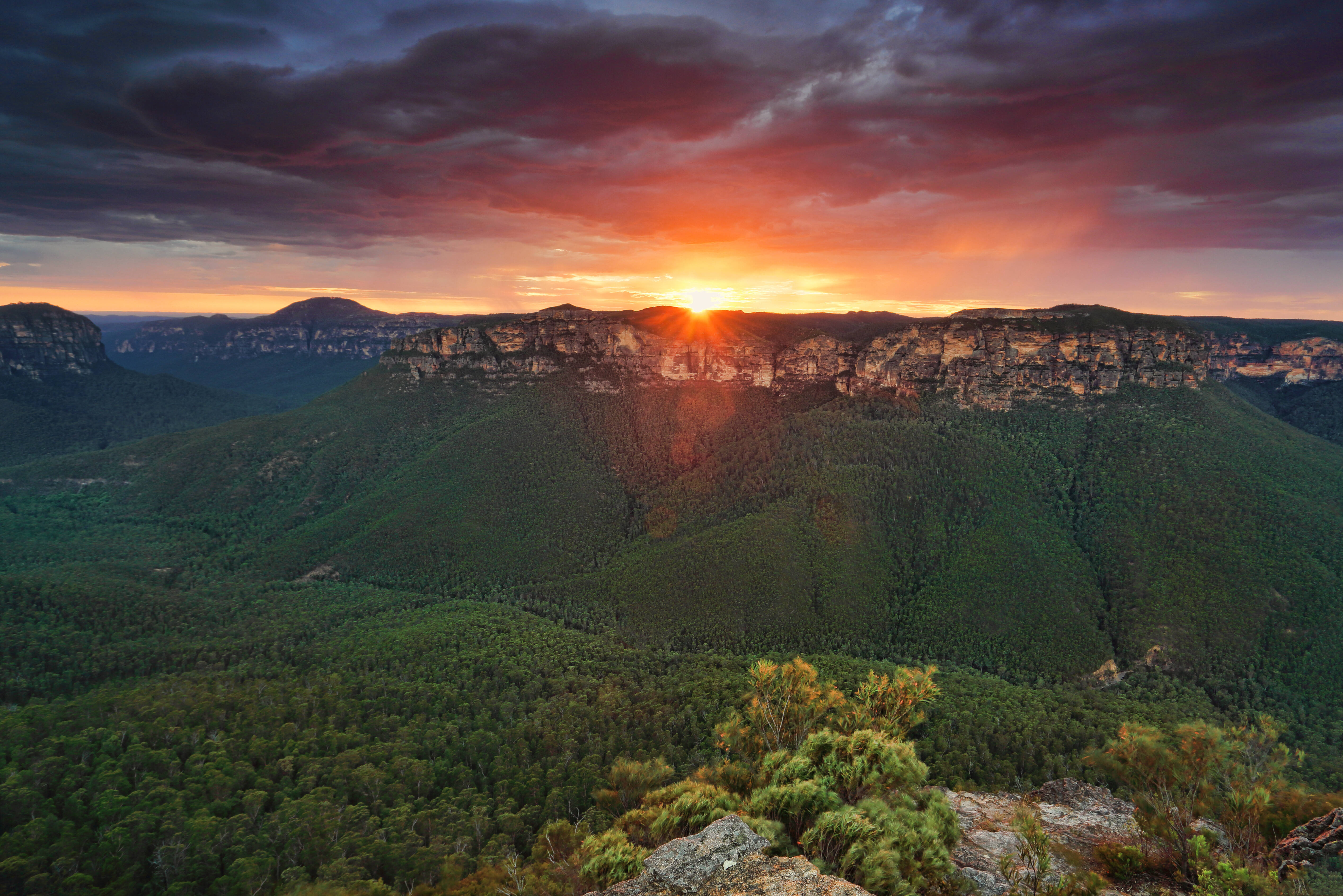 Landschap van de Blue Mountains in Australie