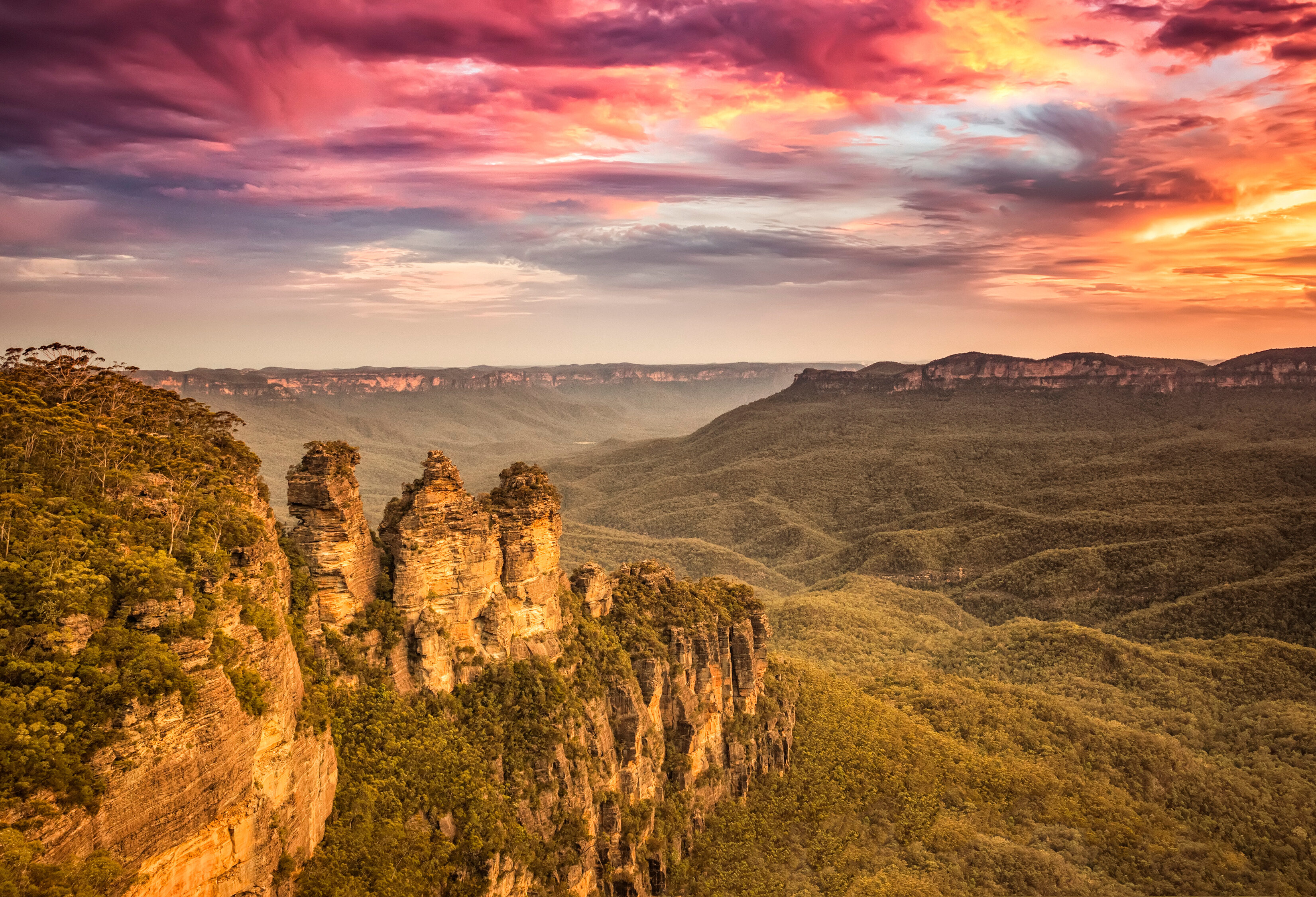 De Drie Gezusters in de Blue Mountains in Australie