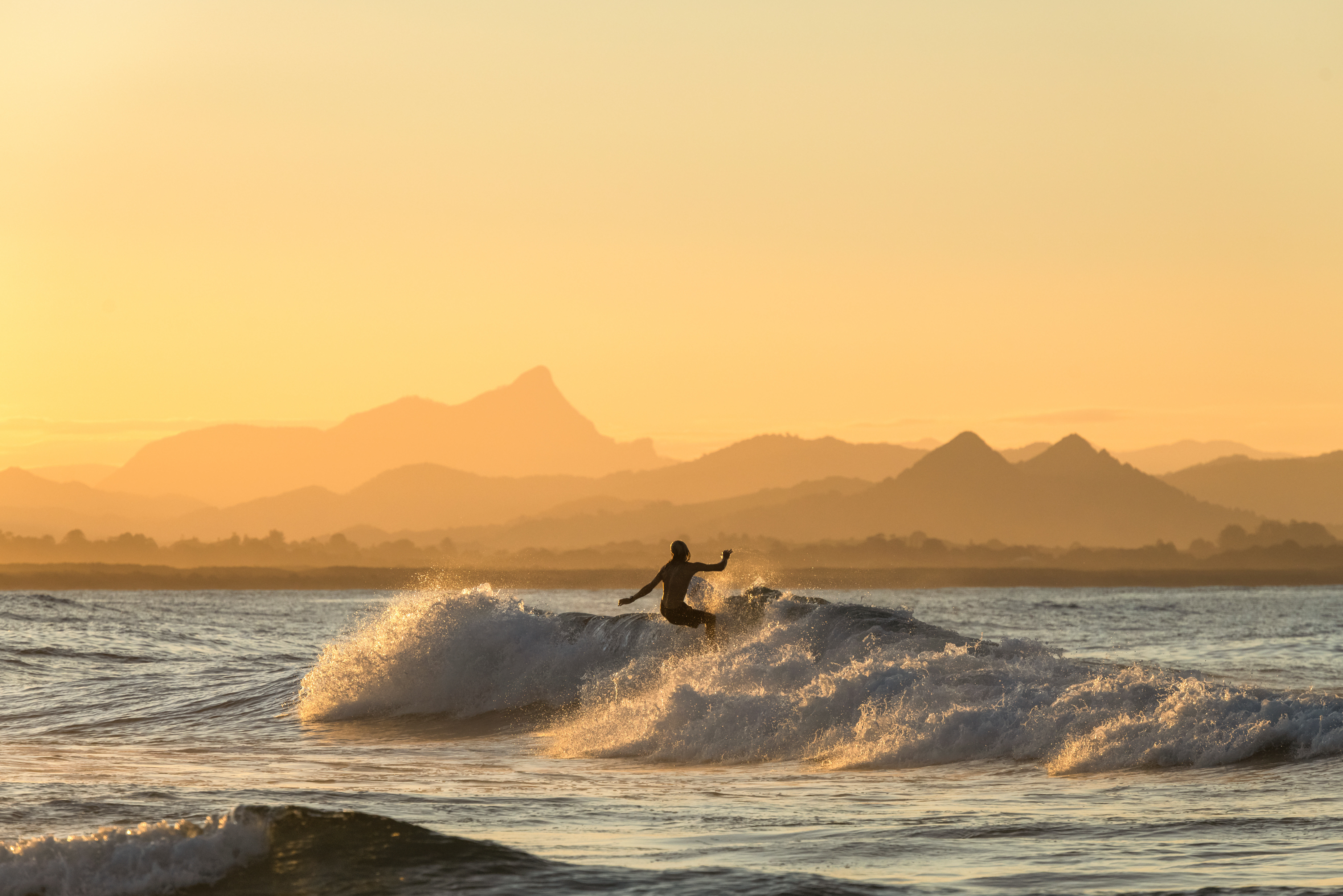 Surfen in Byron Bay in Australie
