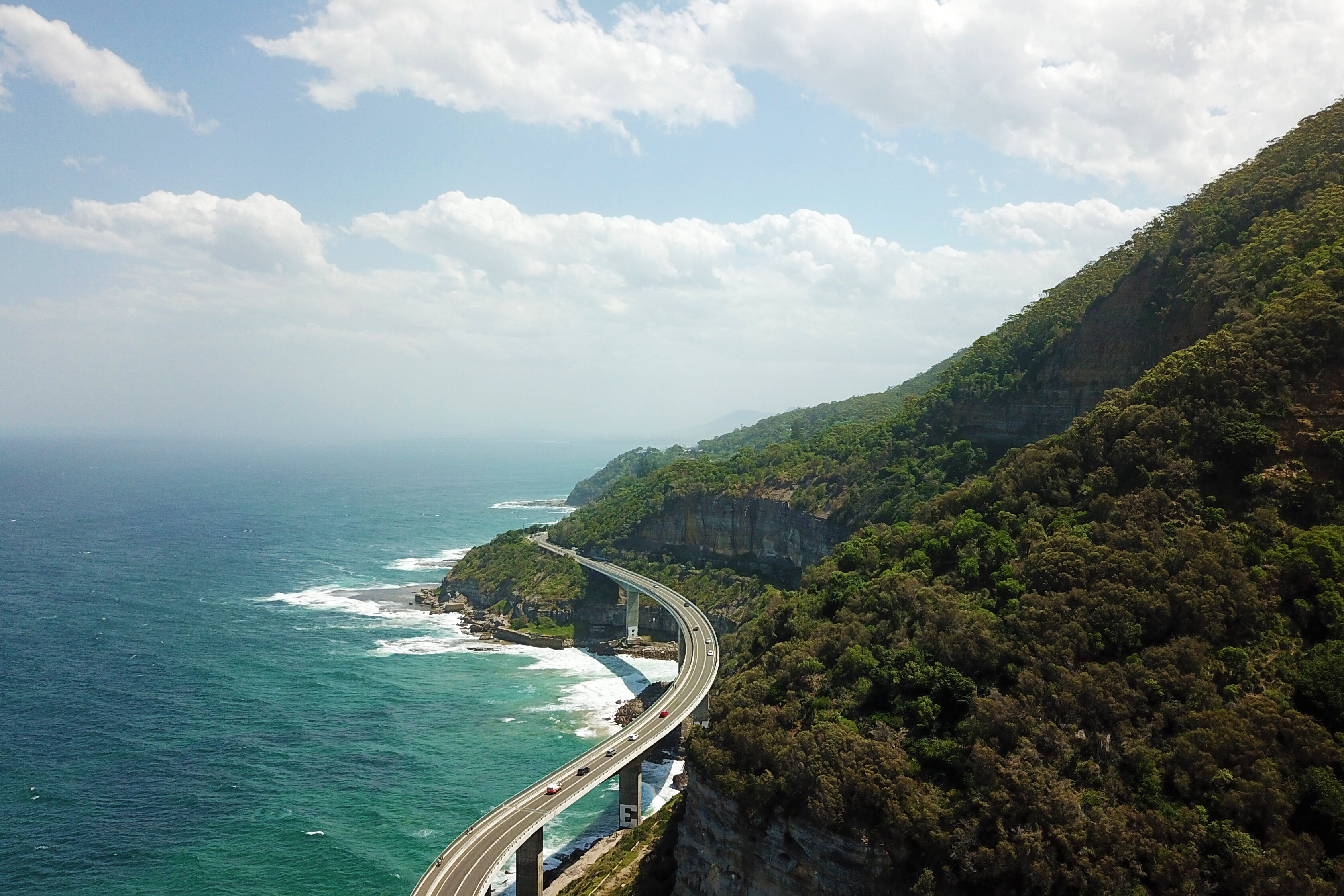 Sea Cliff Bridge bij Wollongong in Australie