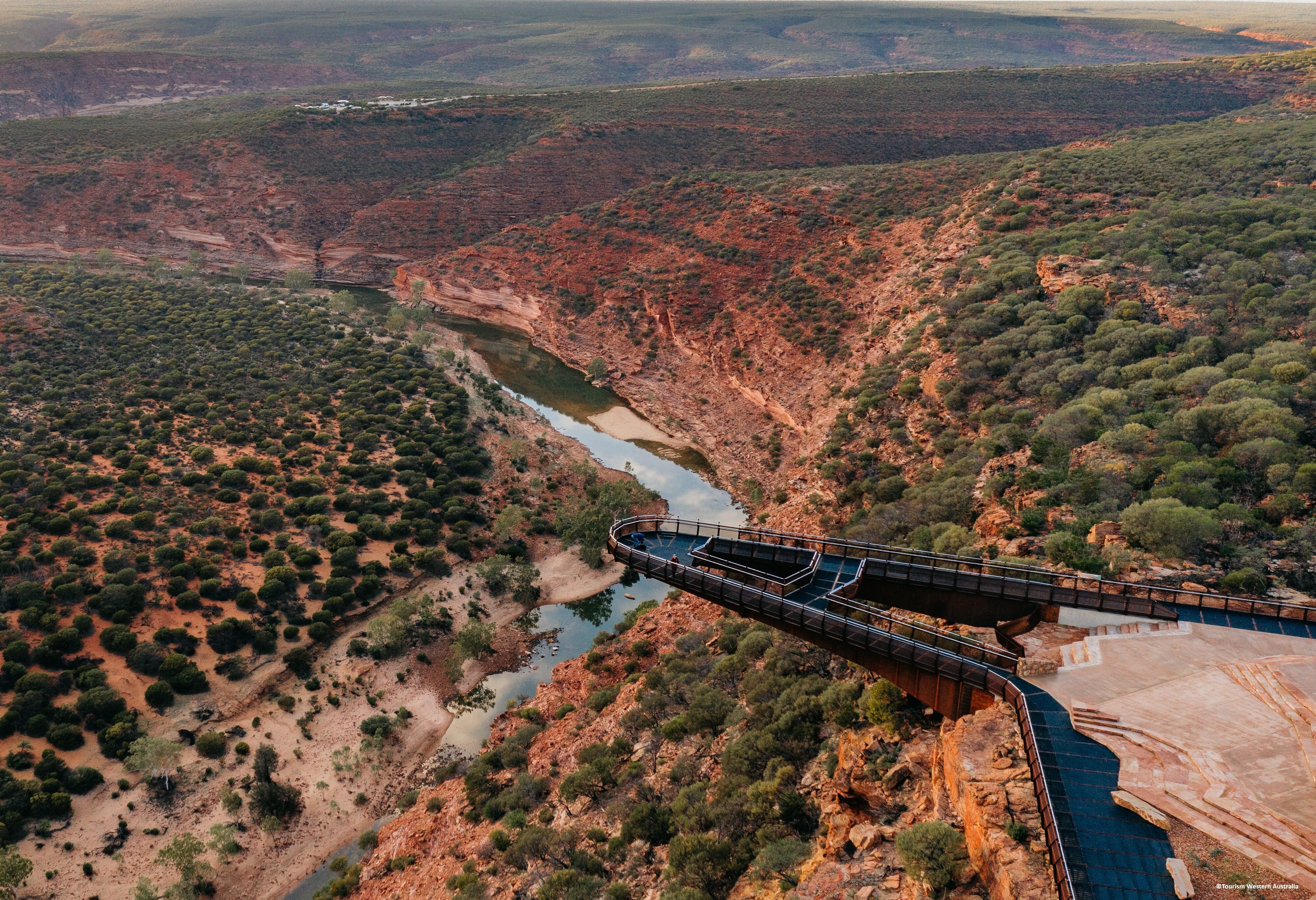 Kalbarri Skywalk in het Kalbarri National Park in West-Australie