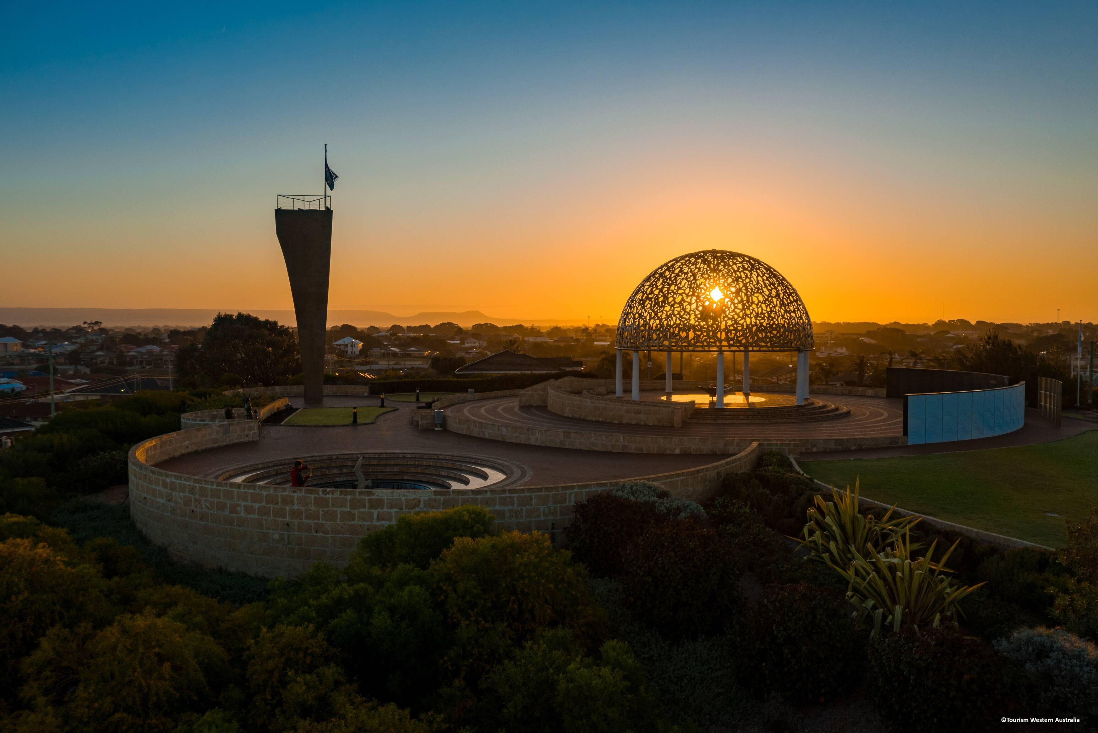 Zonsondergang in Geraldton in West-Australie