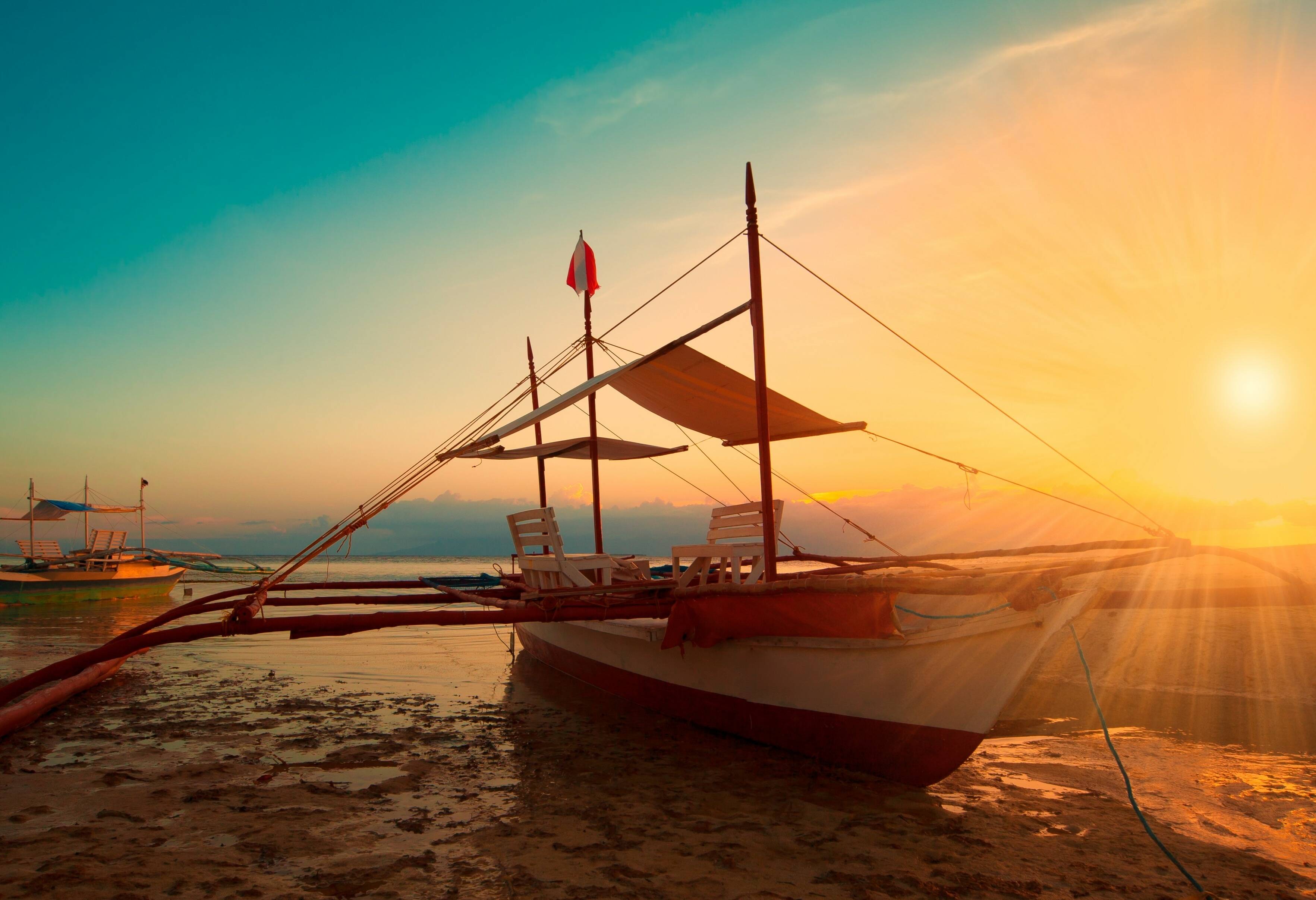 Zonsondergang bij Mactan