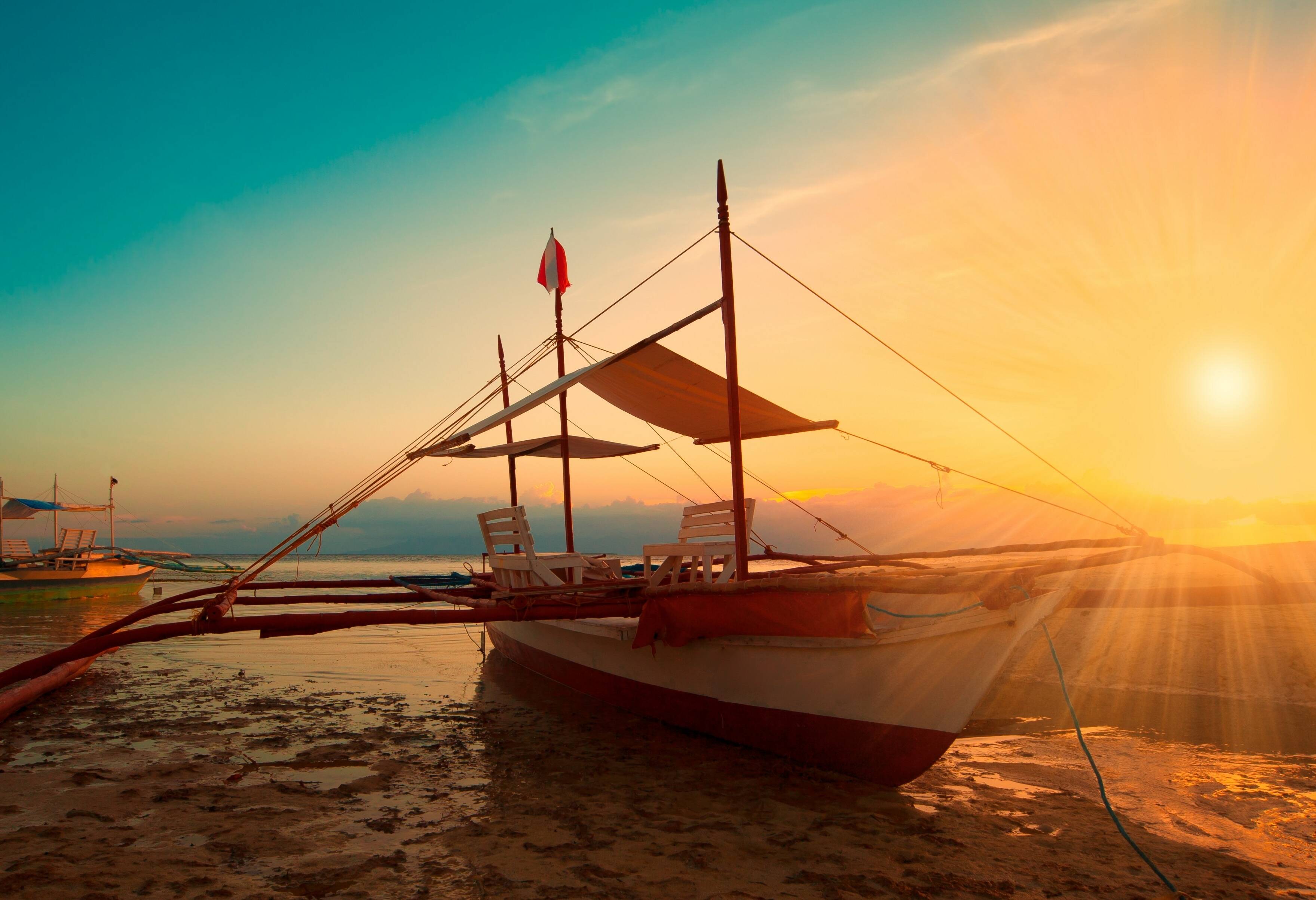 Lokale boot op Mactan