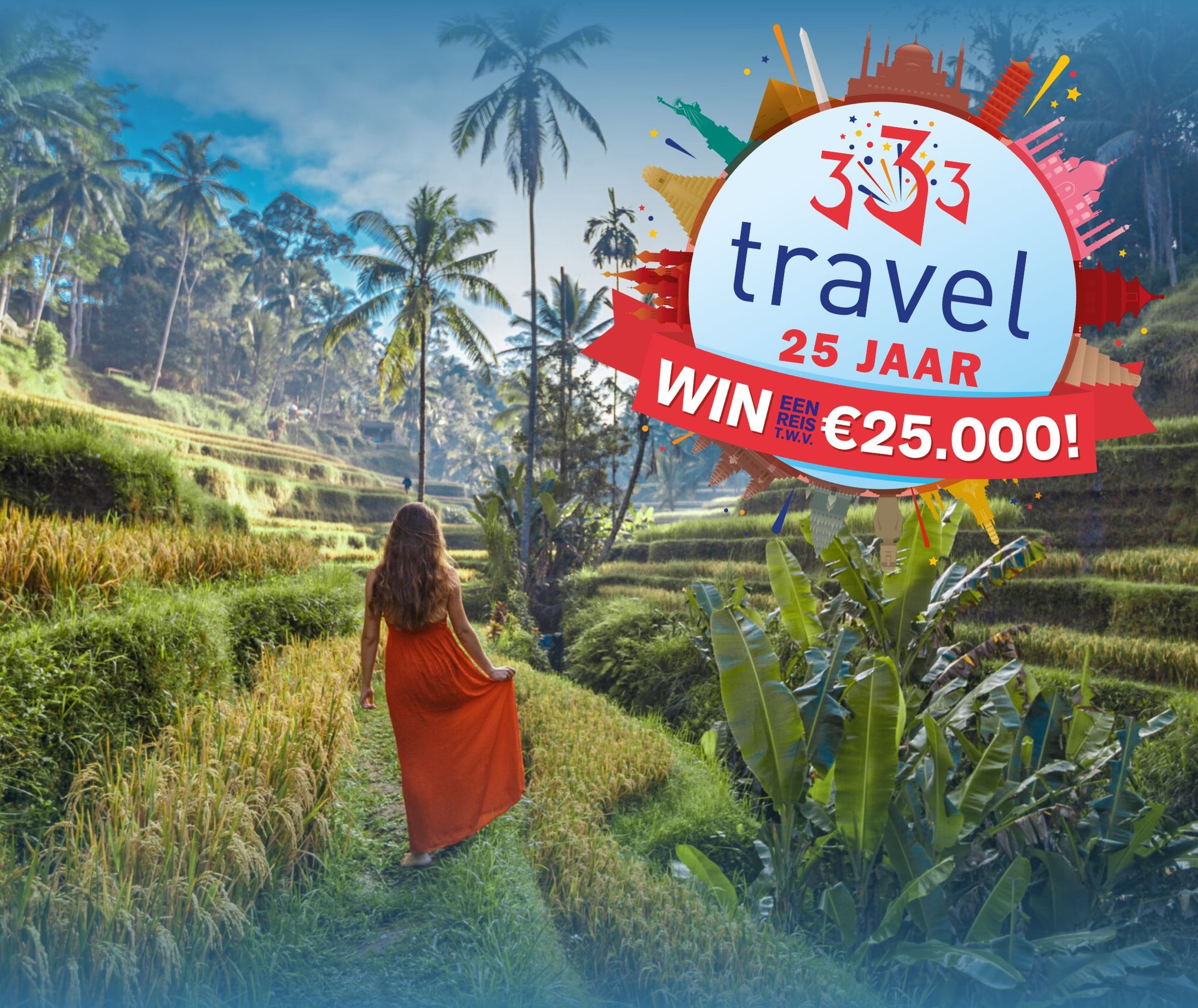 Jubileumactie win een reis 333travel