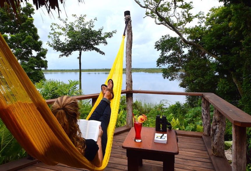 Belize Lamanai Outpost Lodge Cabana Terras