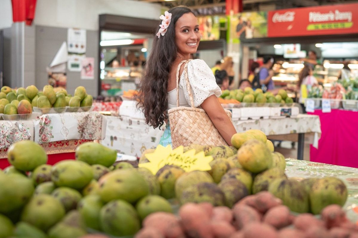 Frans-Polynesie Tahiti Papeet Food Tour Markt