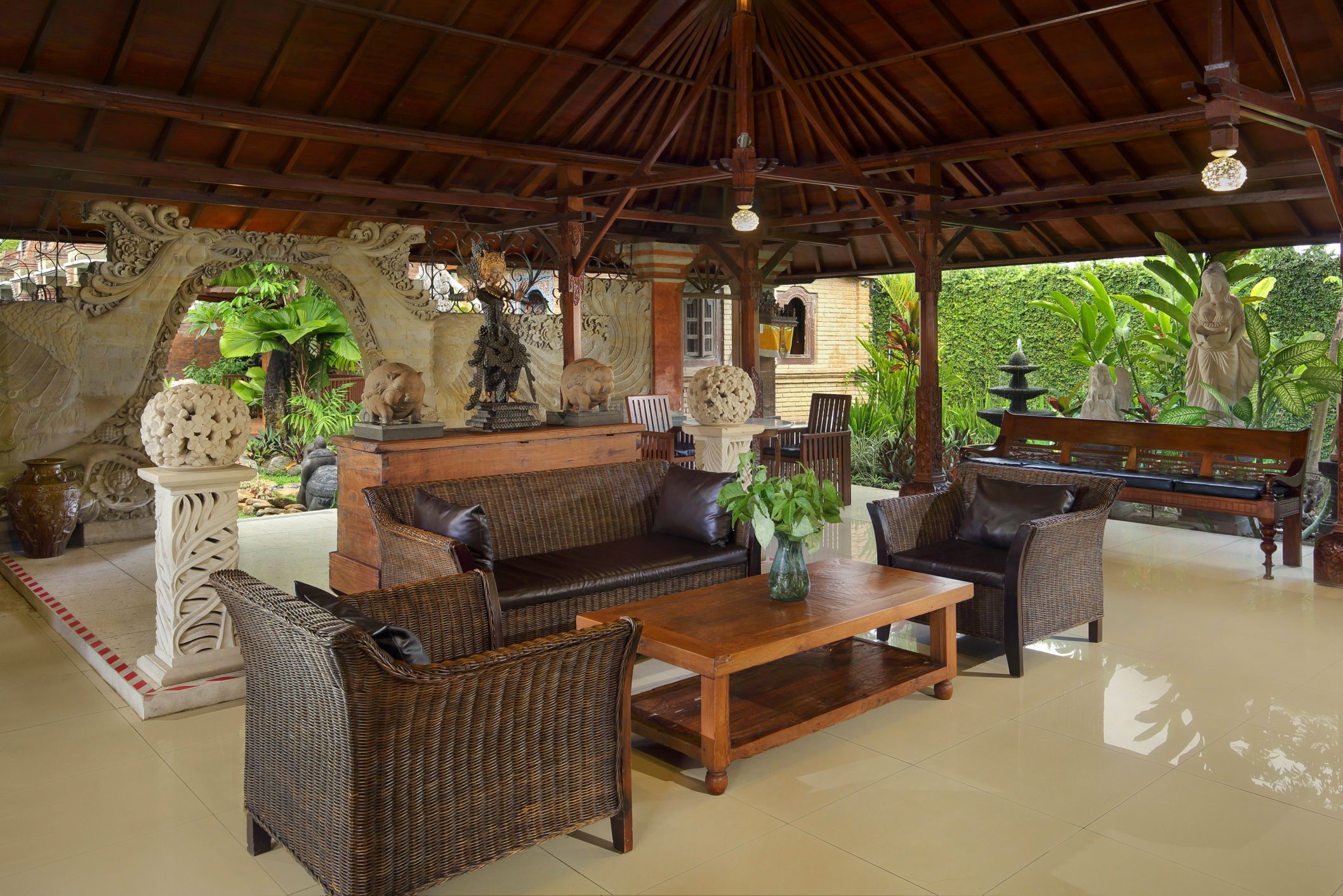 Lobby van het Taman Harum Cottages