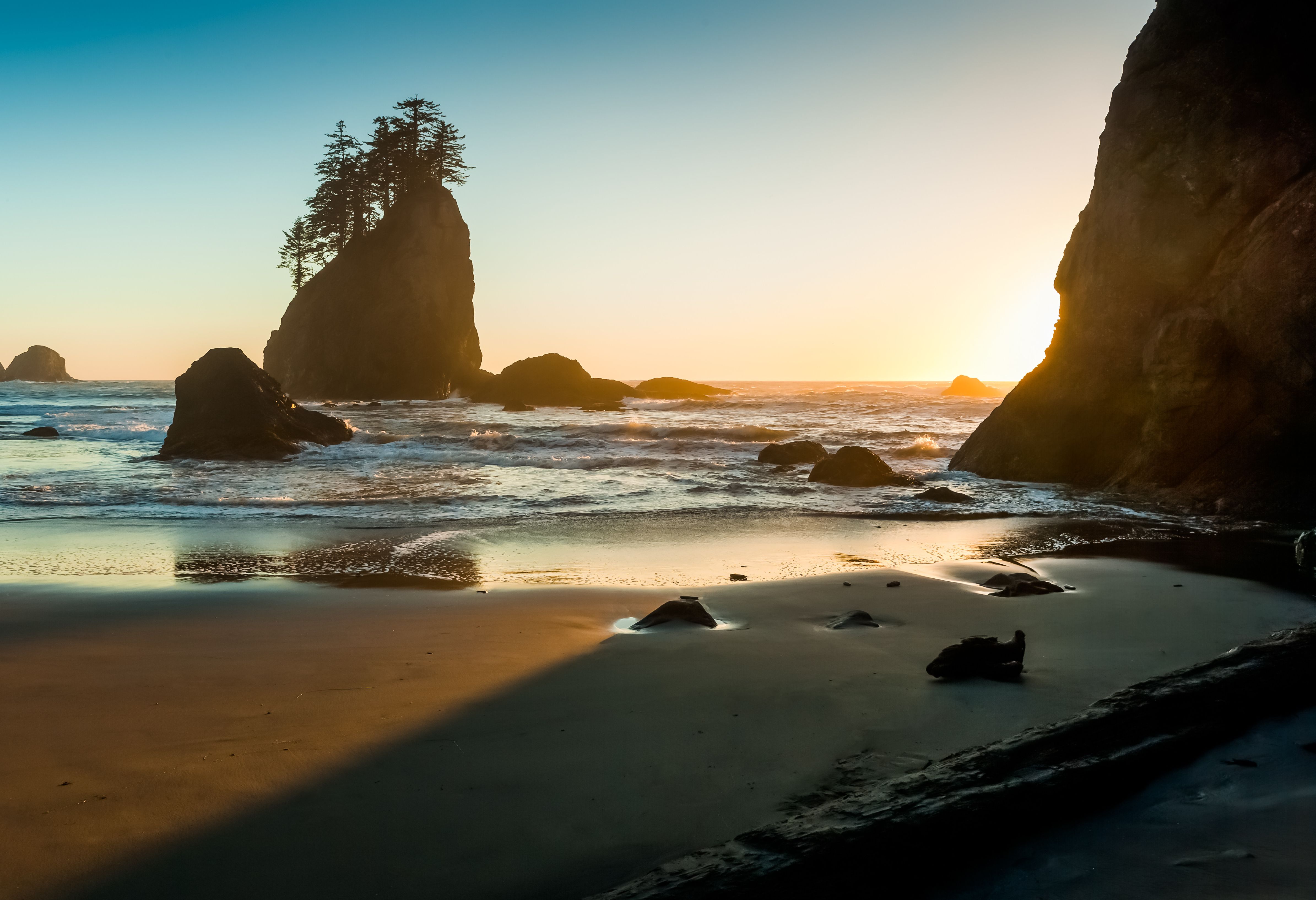 Amerika Washington State La Push Beach Railto