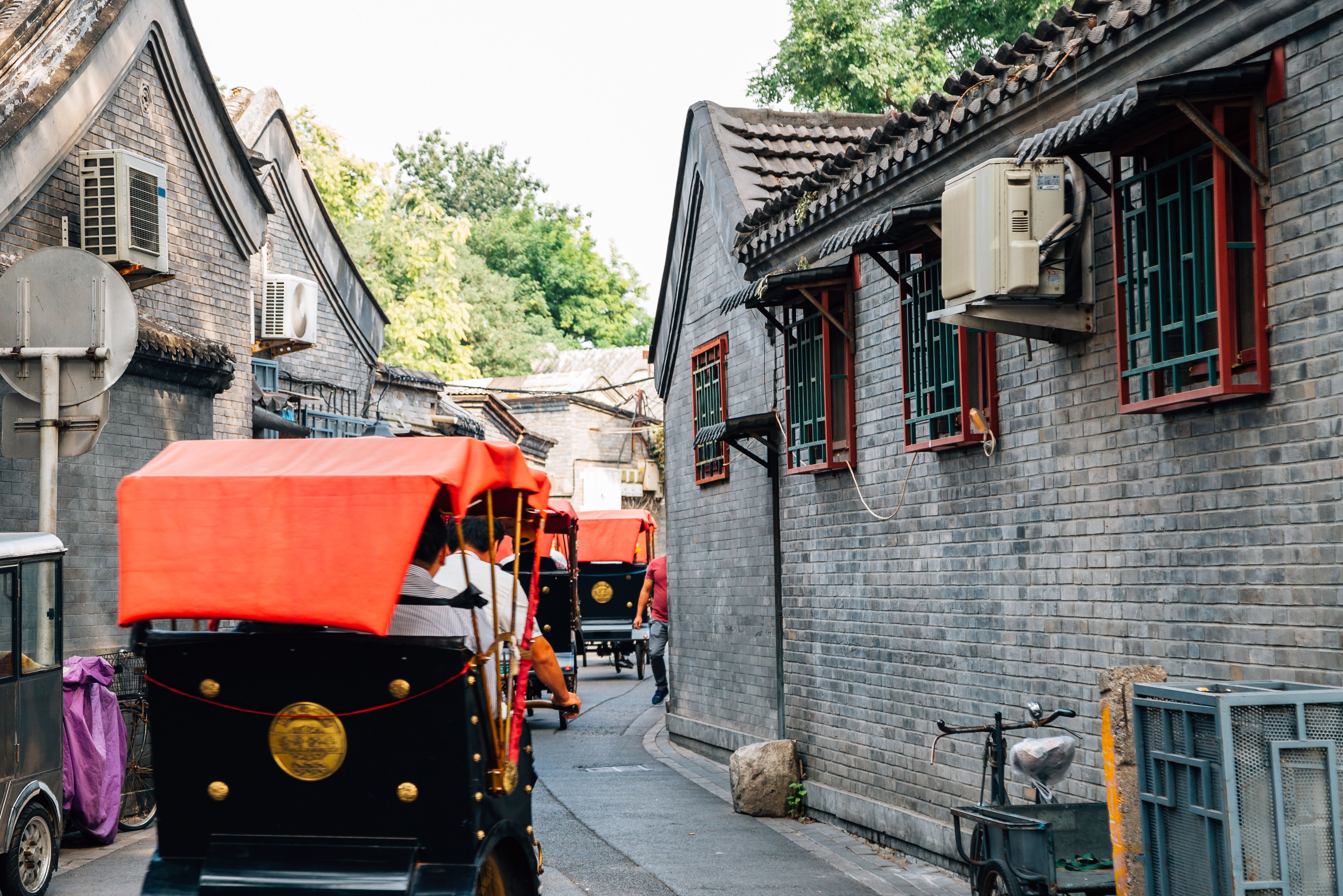 china beijing hutongs rickshaw