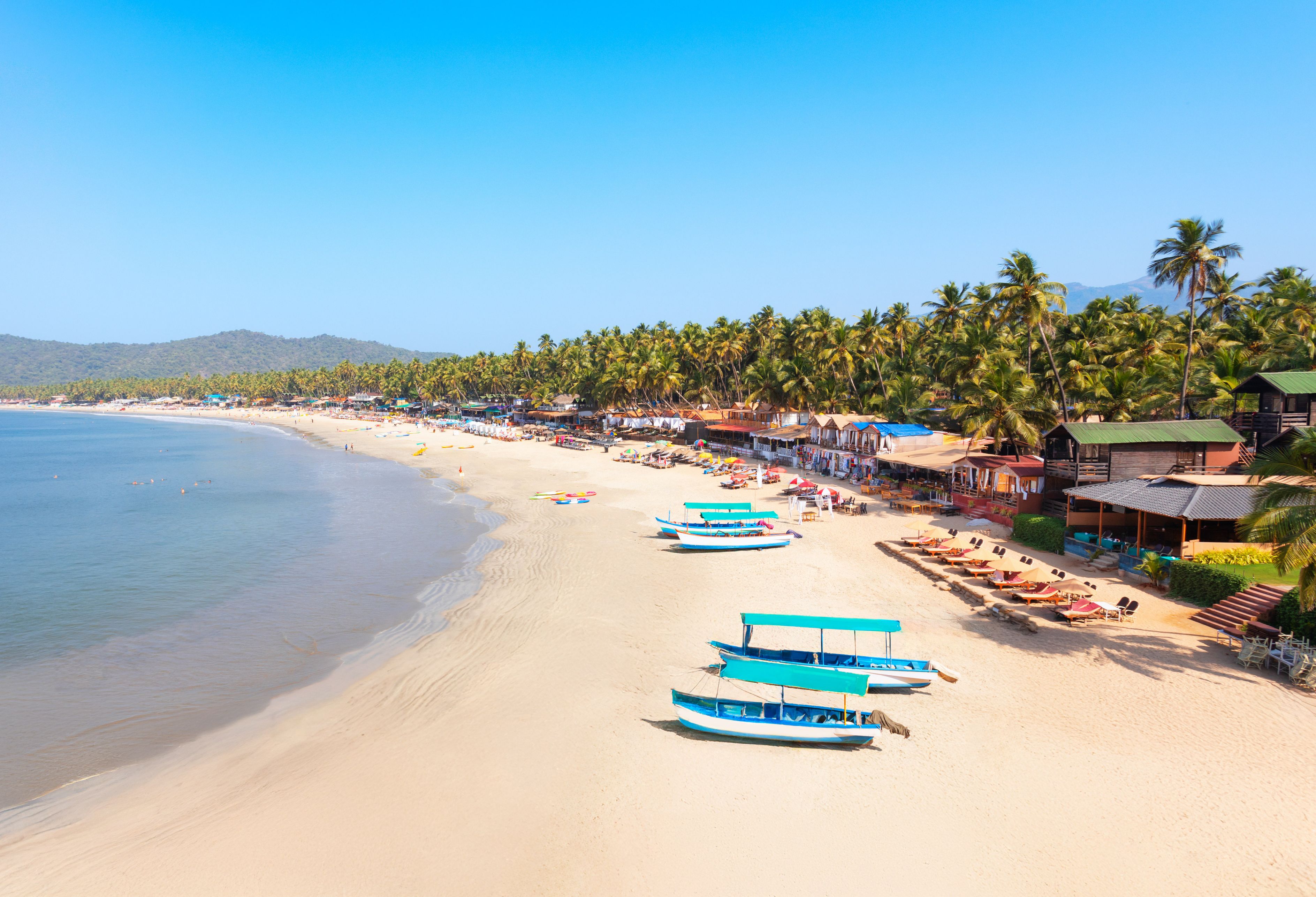 Palolem Beach in Zuid-Goa