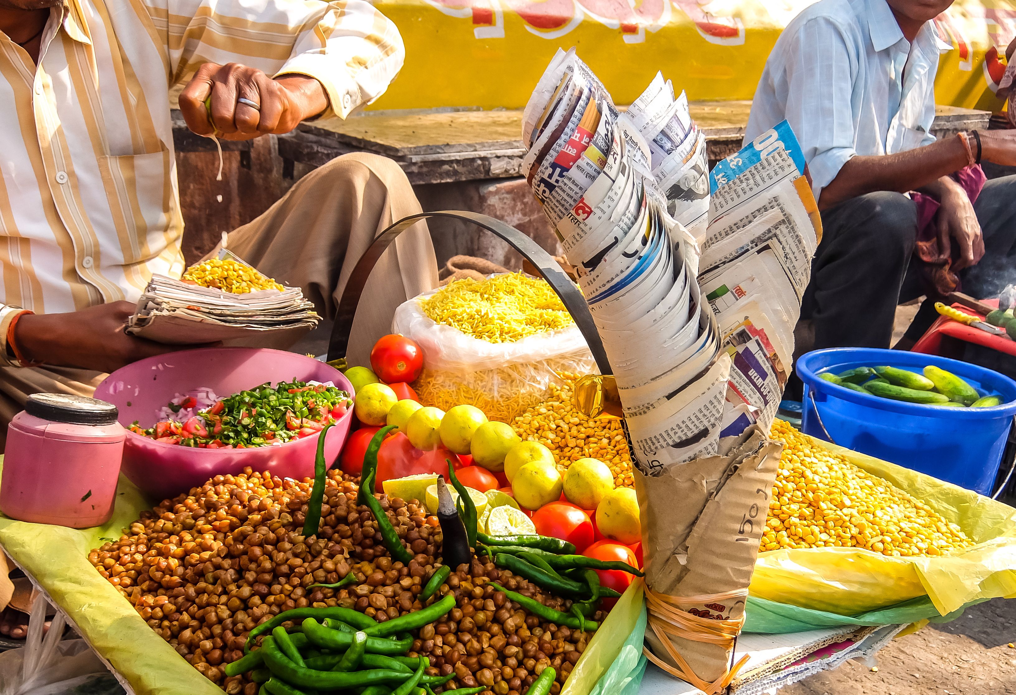 Lokaal streetfood in India