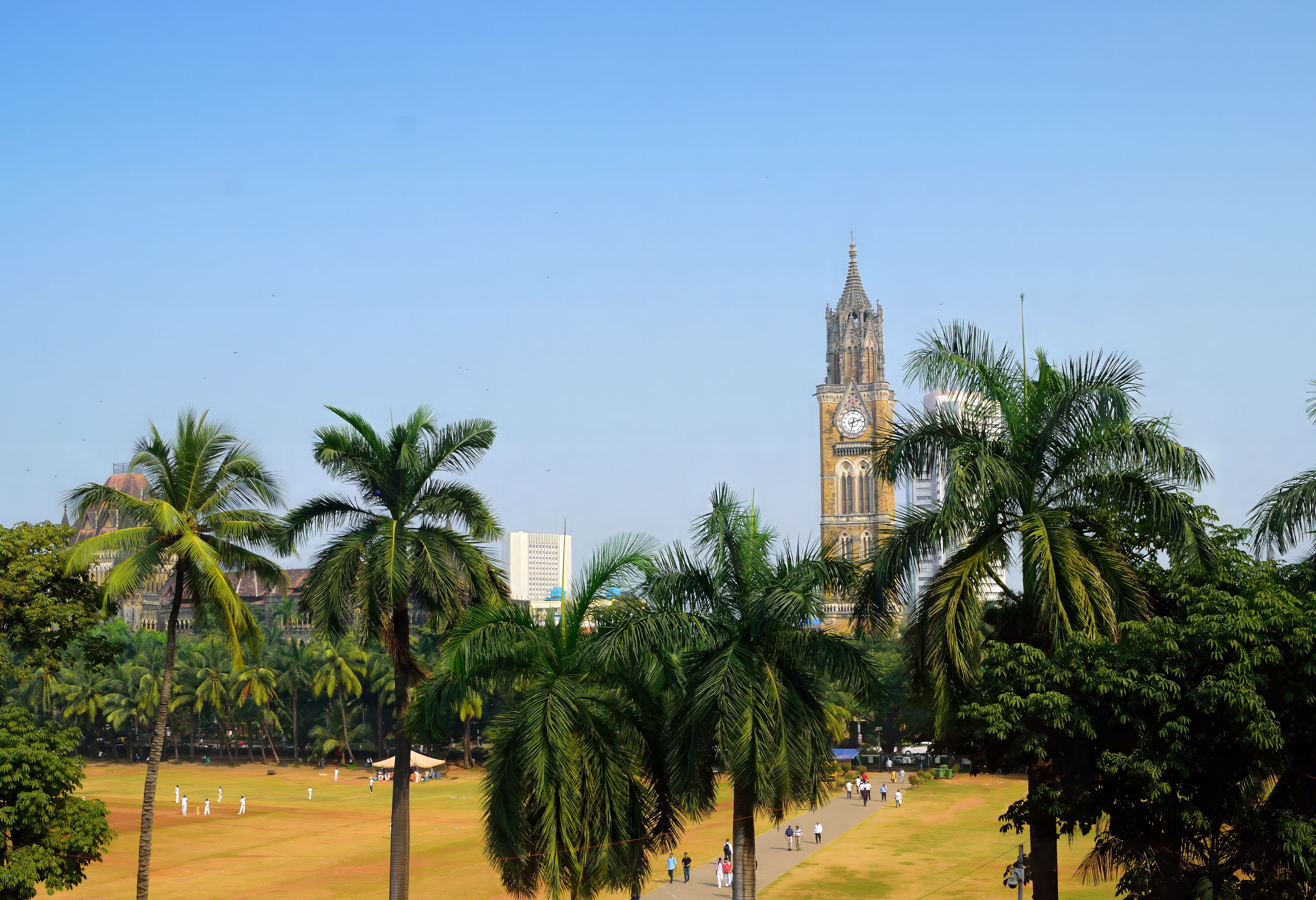 Statige oude Engelse gebouwen van Mumbai