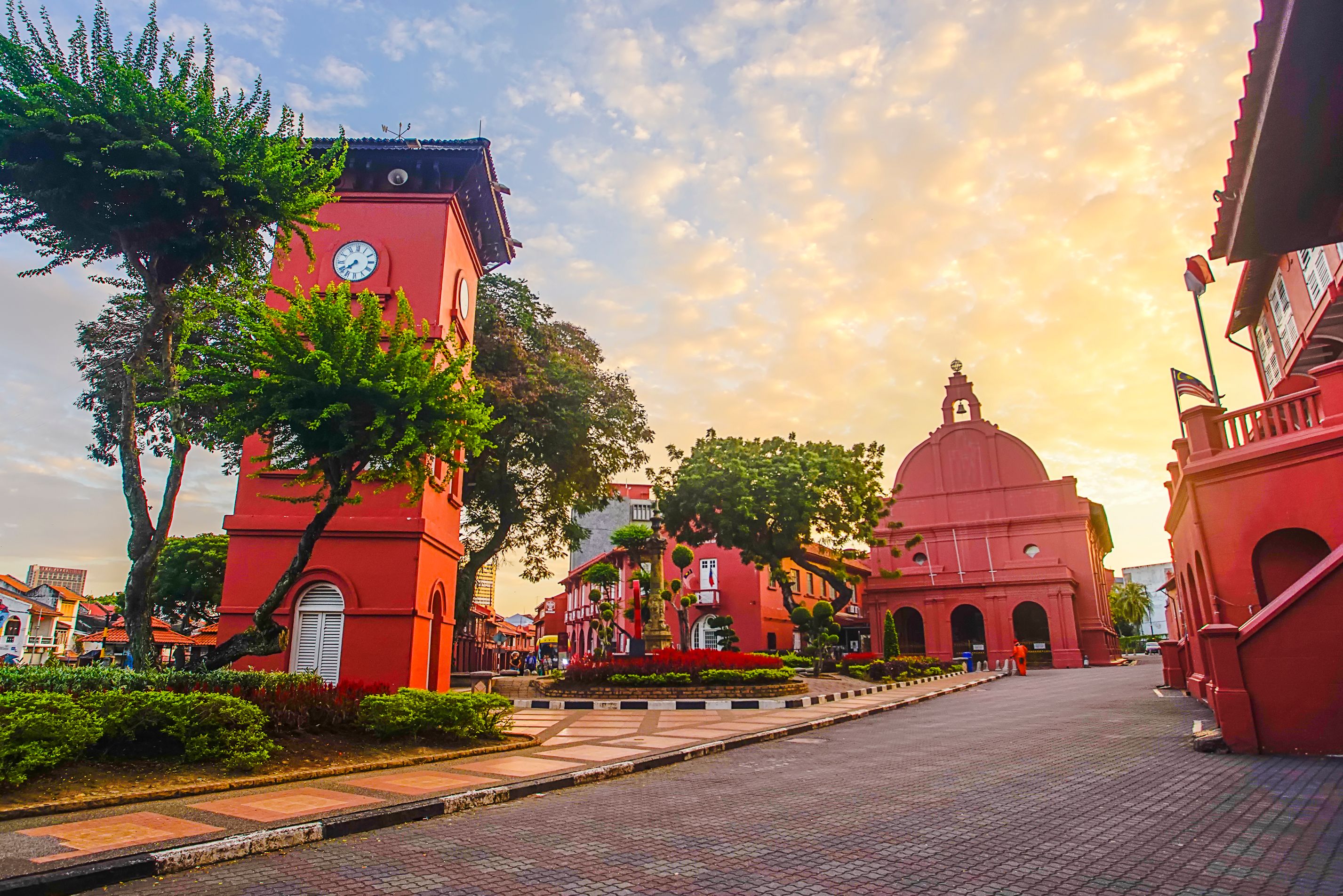 Malacca plein bij avond