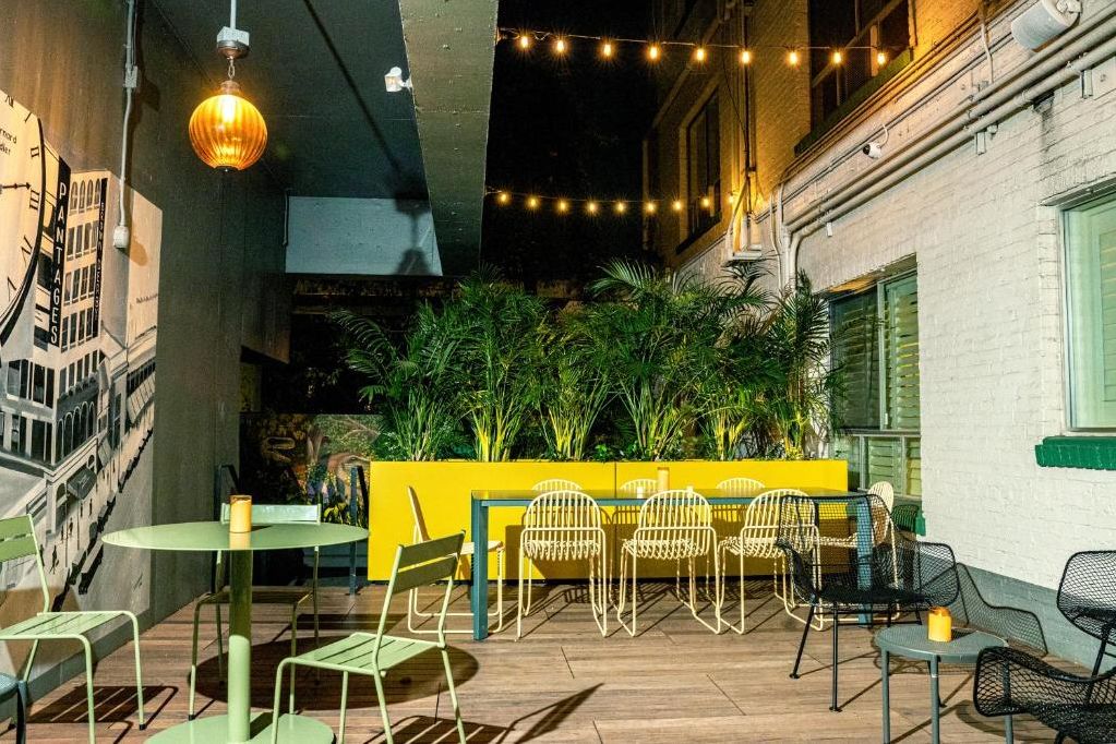 Amerika Los Angeles The Hollywood Franklin Hotel Terras