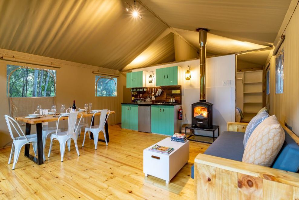 Interieur glaming tent