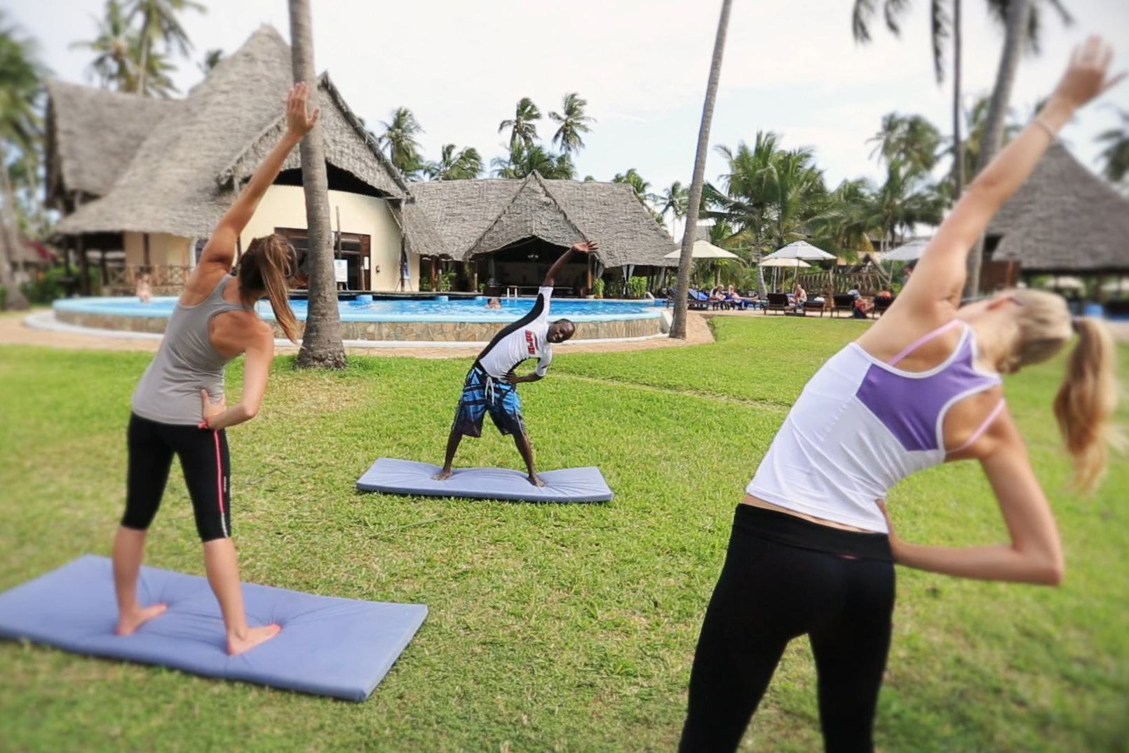 Yoga in het Ocean Paradise Resort op Zanzibar