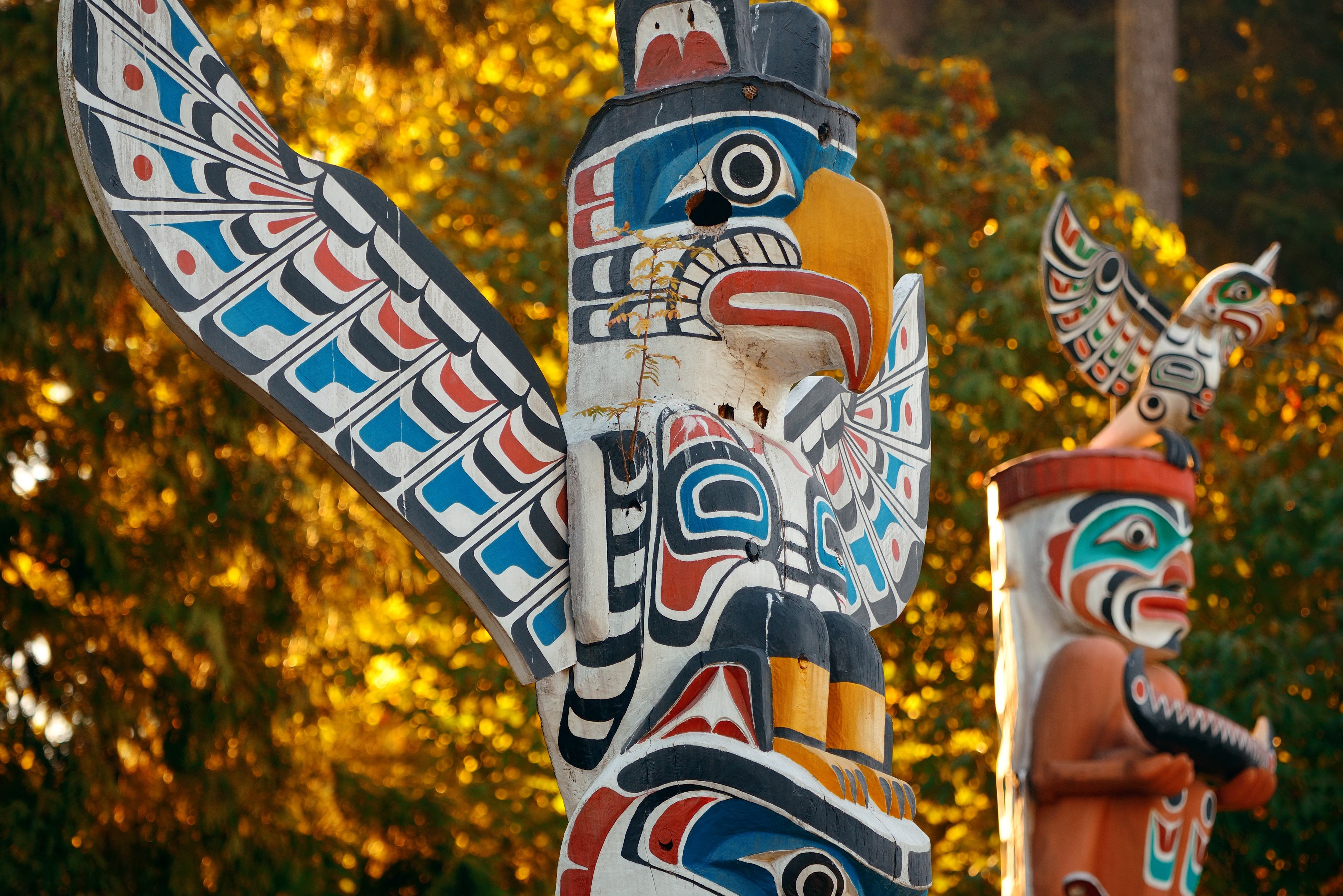 Totempalen in Stanley Park Vancouver