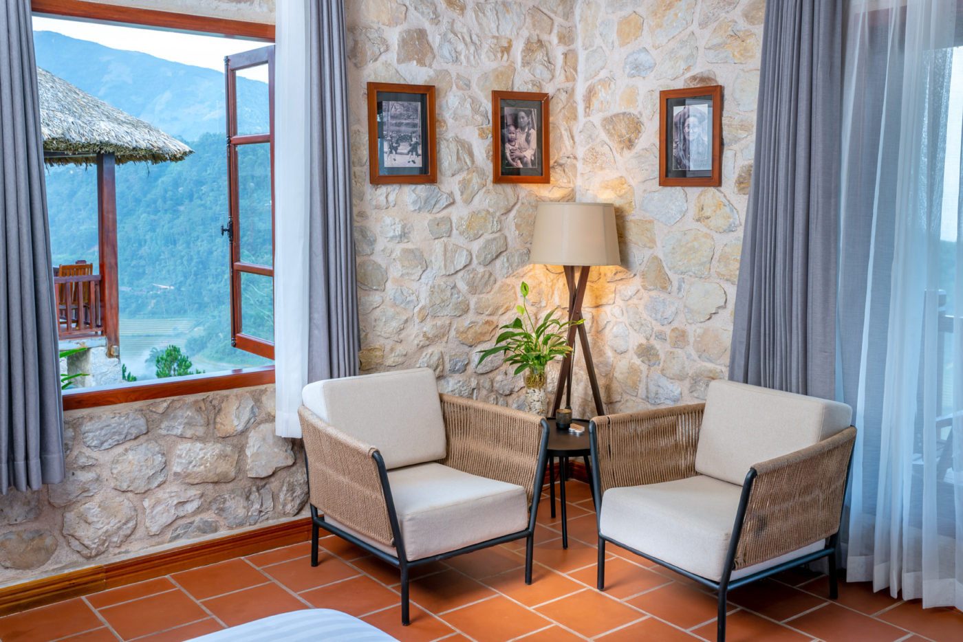 Bungalow in Topas Ecolodge in de regio Sapa in Vietnam