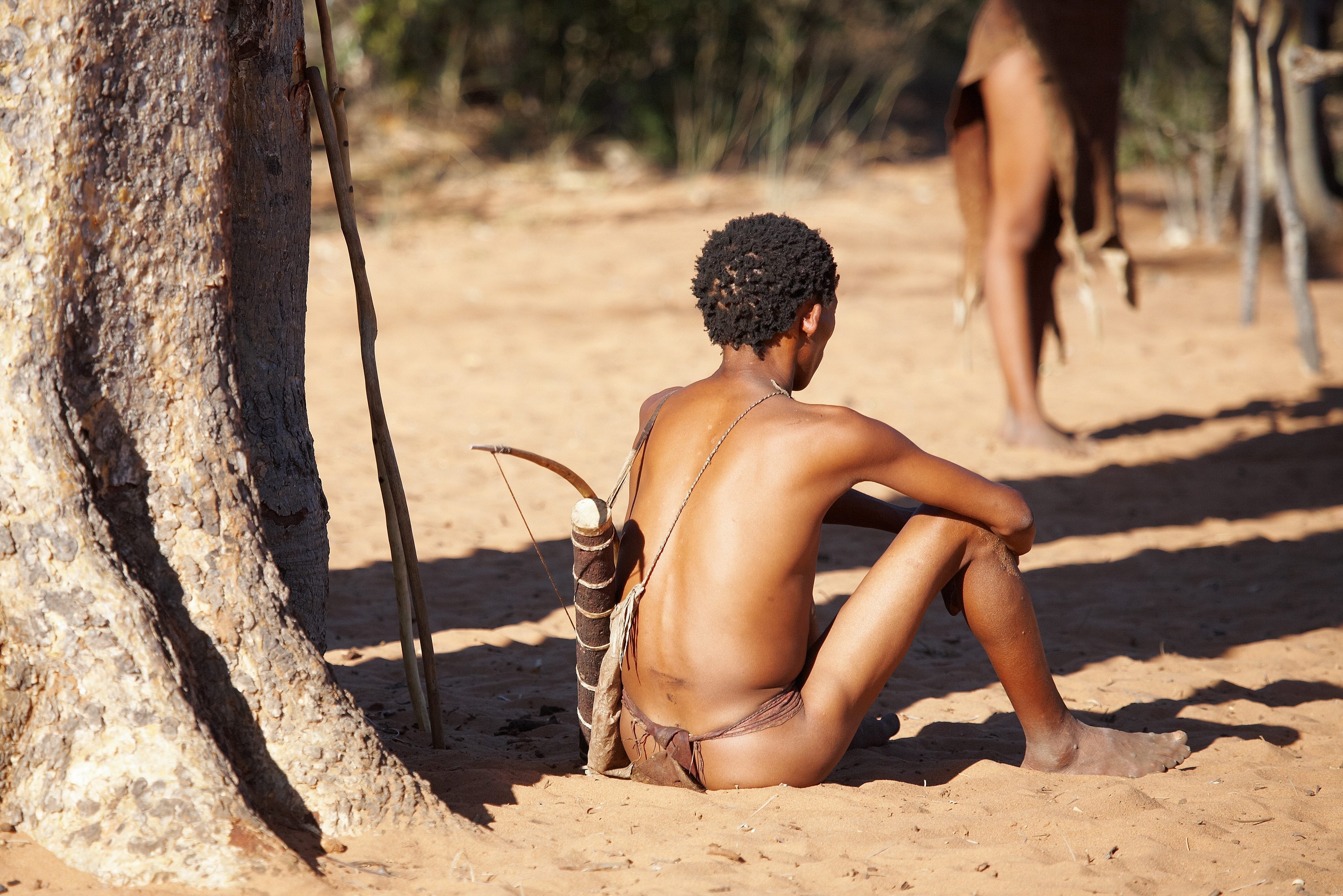 Bosjesmannen/ San bevolking in Namibië