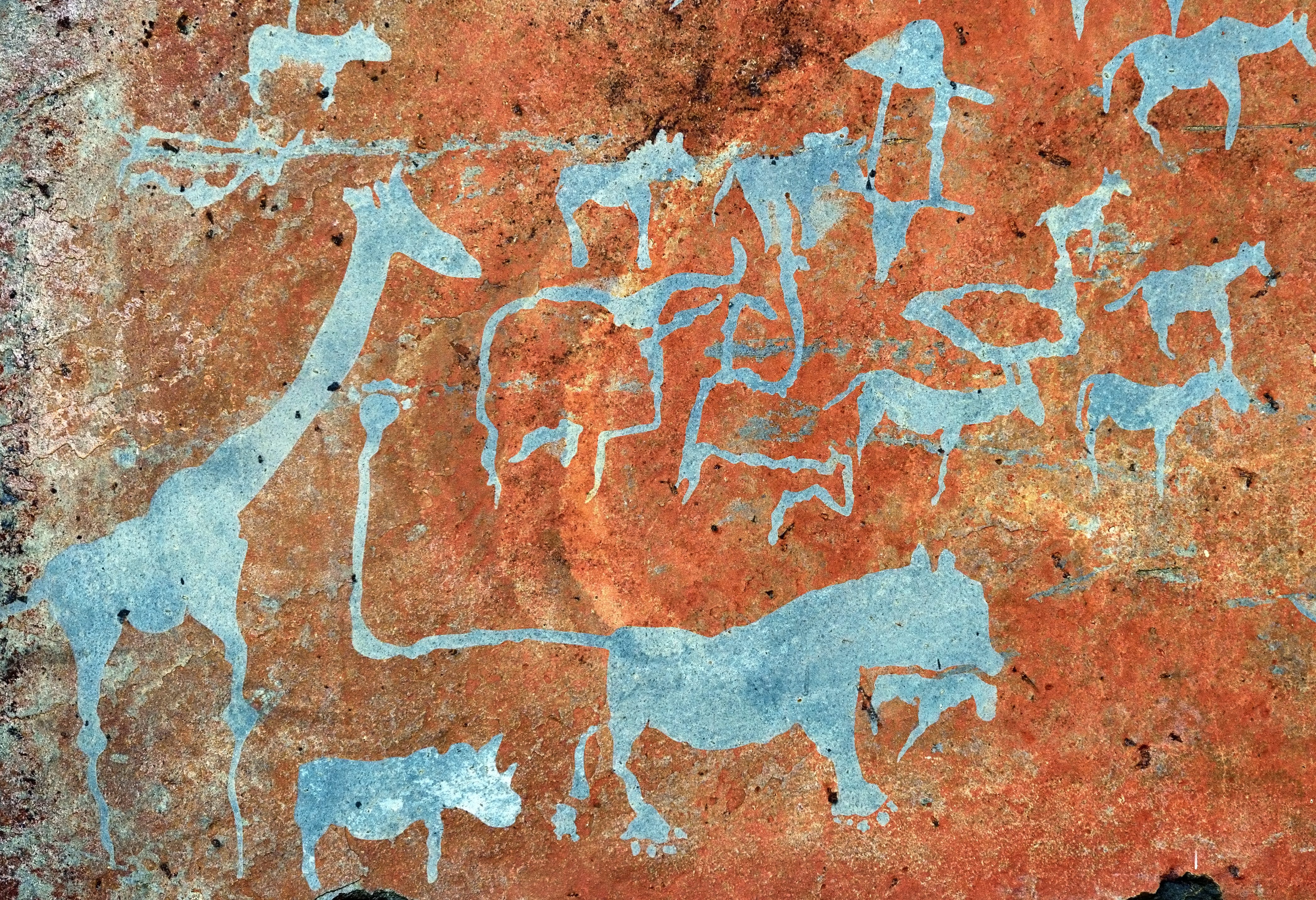 Bushman / San tekeningen  in Namibië