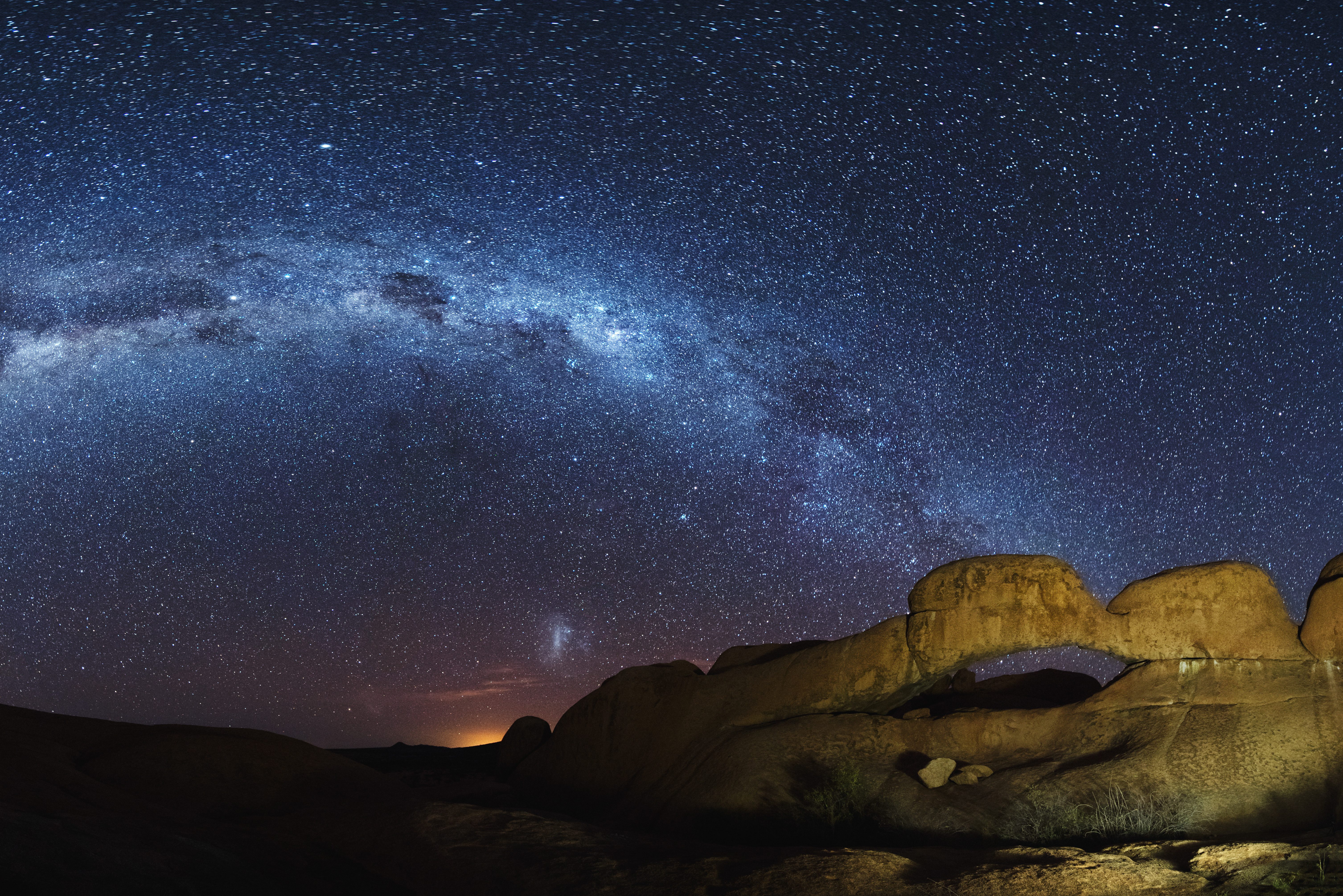 Sterrenhemel in Spitzkoppe in Namibië