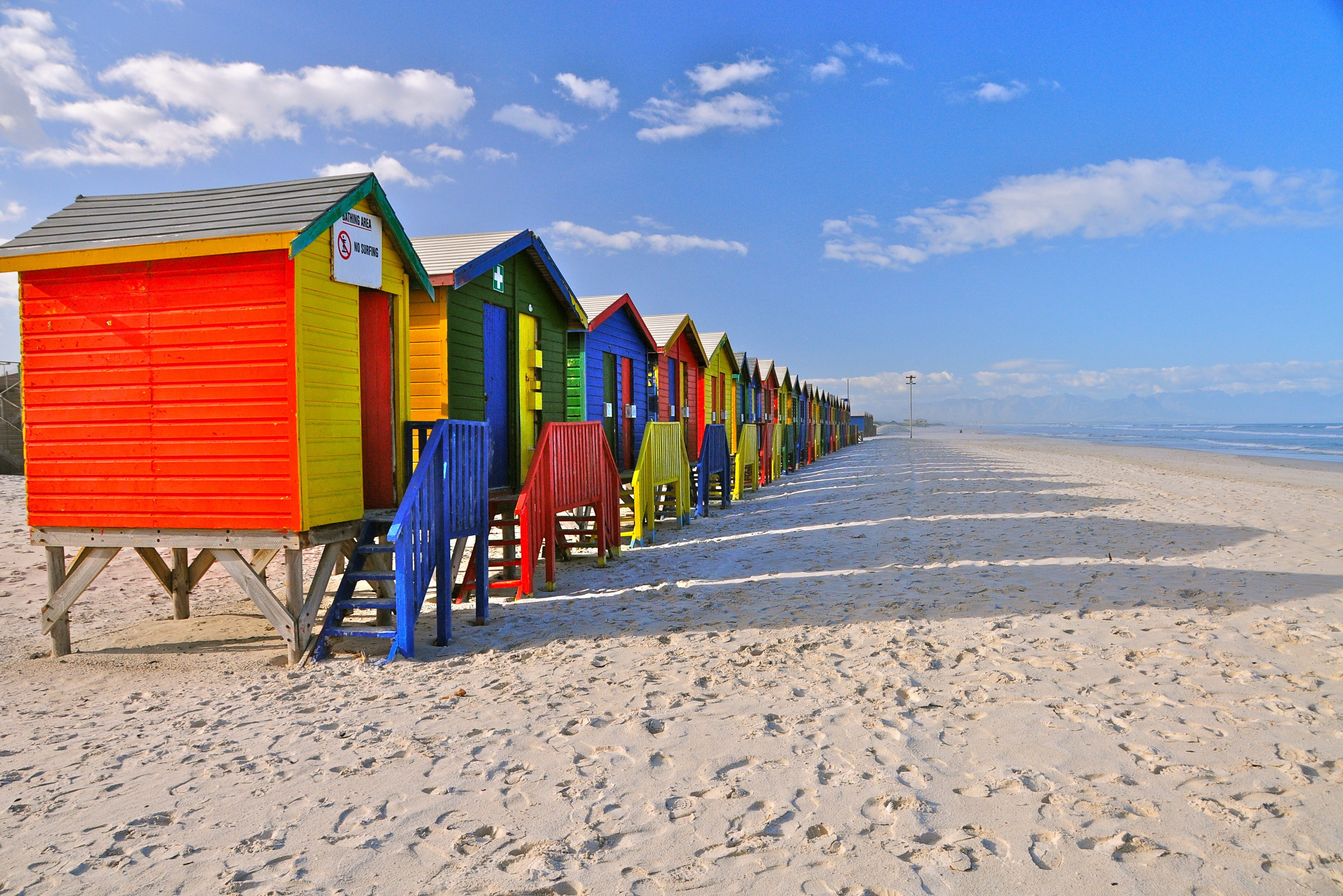 Muizenberg bij Kaapstad in Zuid-Afrika
