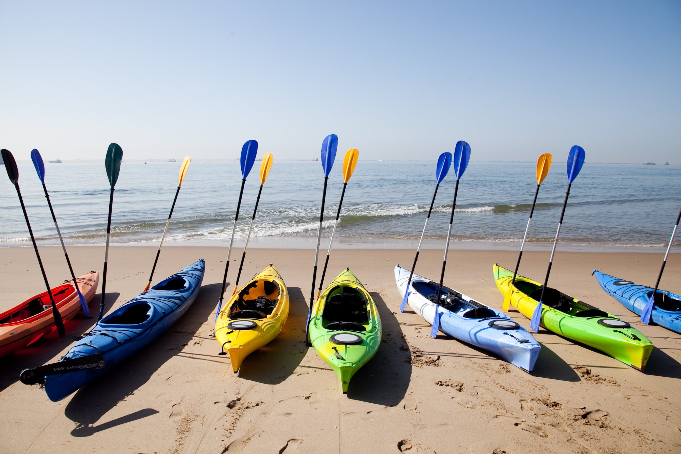 Kajakken in Walvis Bay vanuit Swakopmund in Namibië