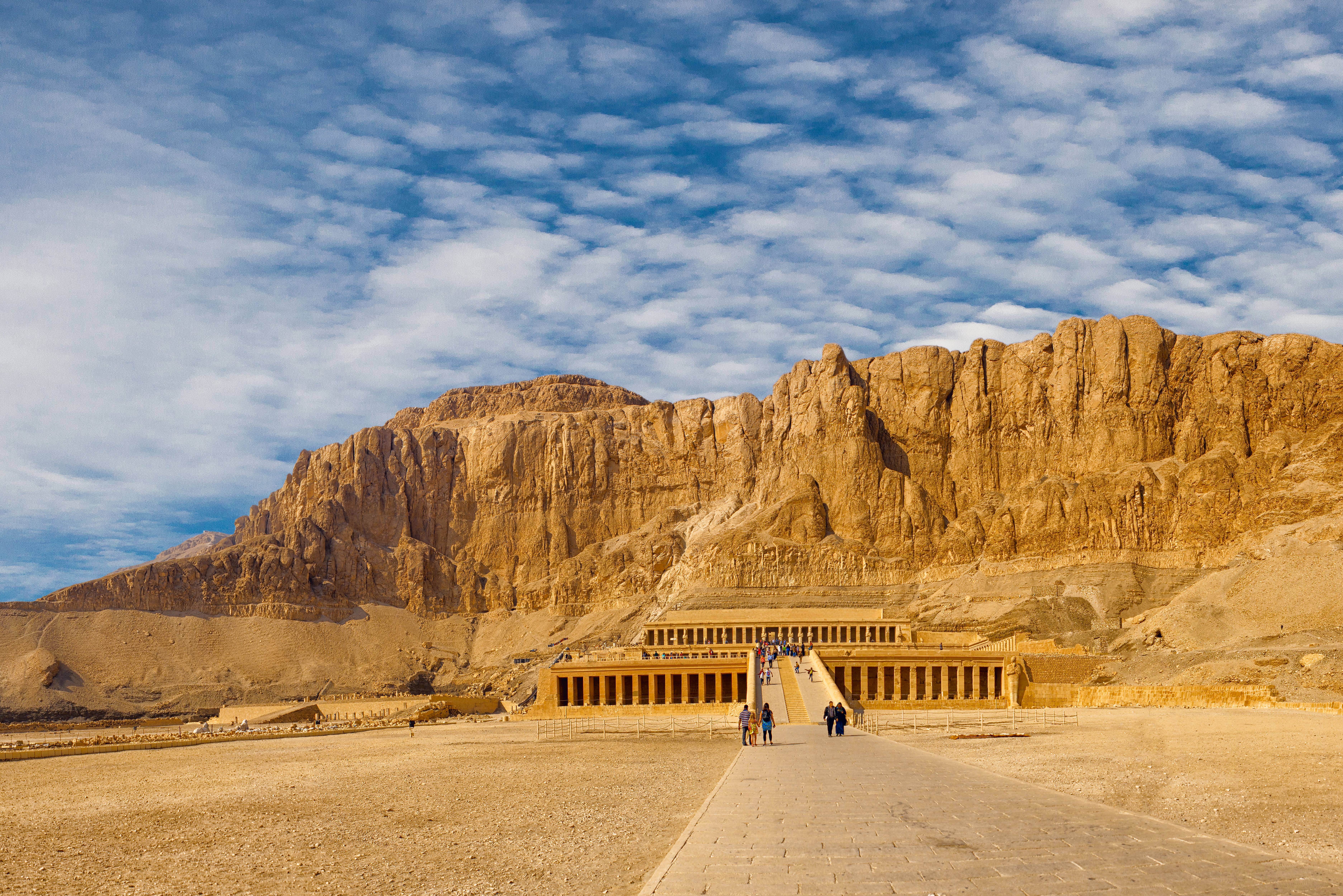 Tempel van Koningin Hatsjepsoet, Westoever van de Nijl bij Luxor, Egypte