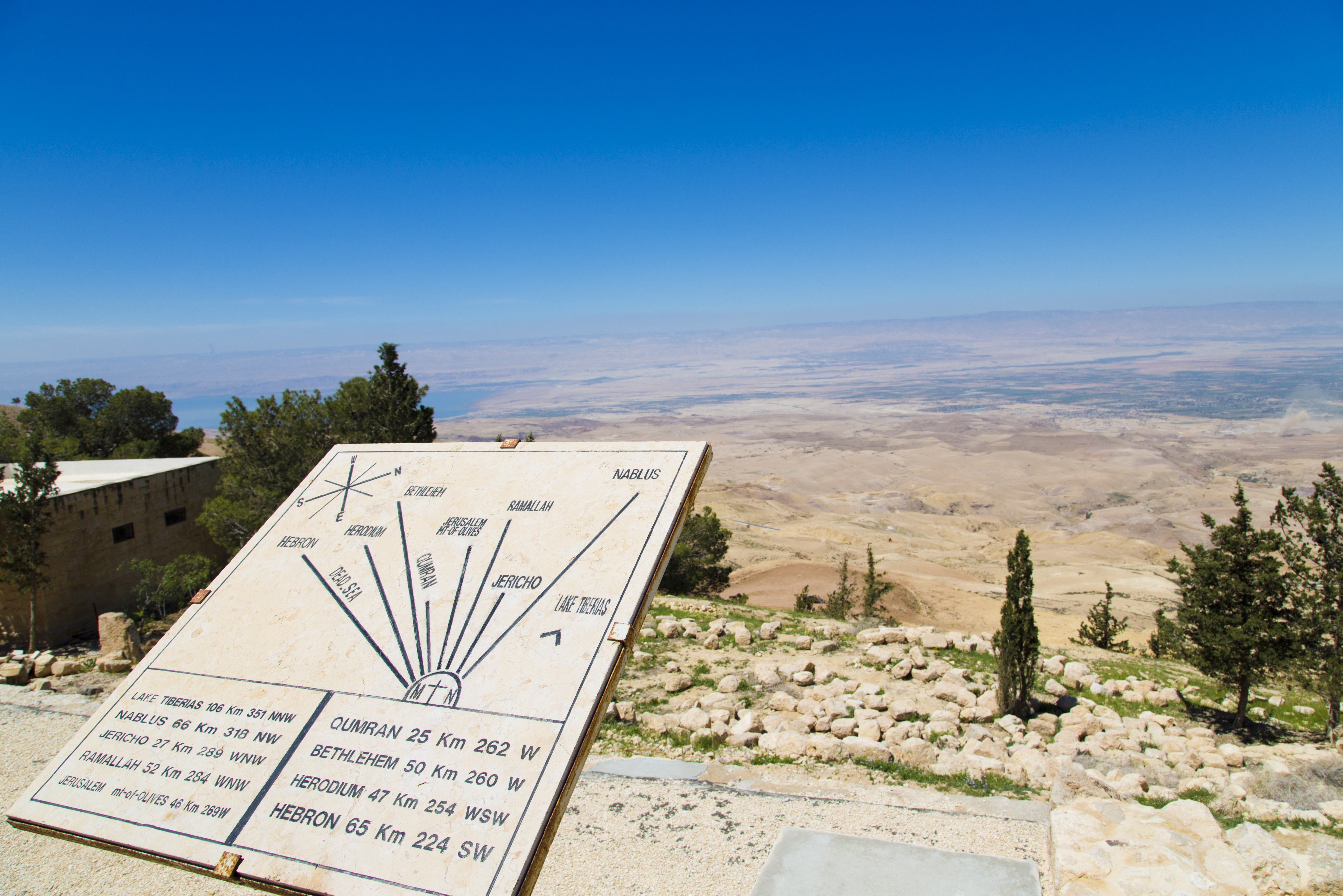 Uitzicht vanaf Mount Nebo in Jordanie