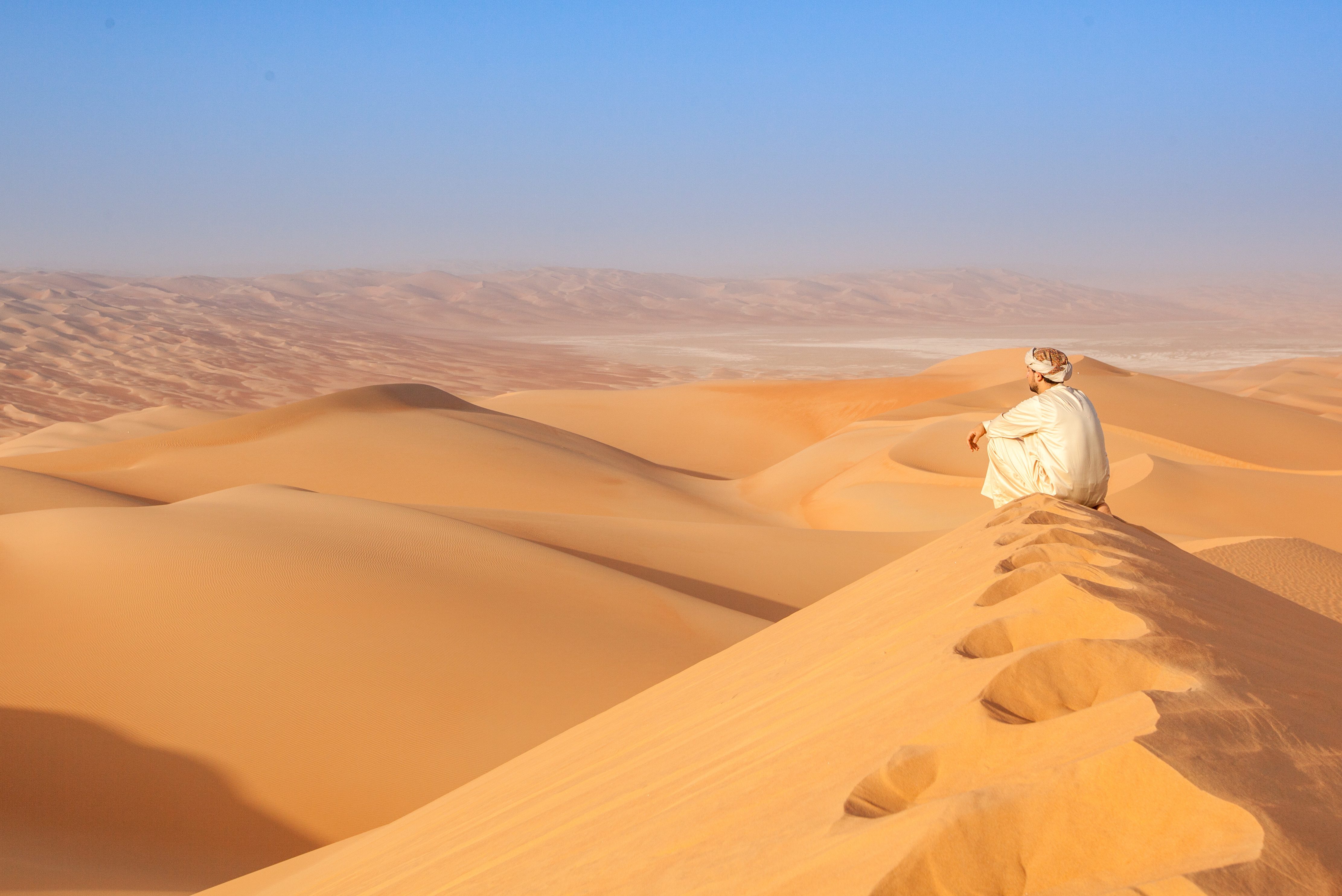 Uitgestrekte Wahiba Sands in Oman