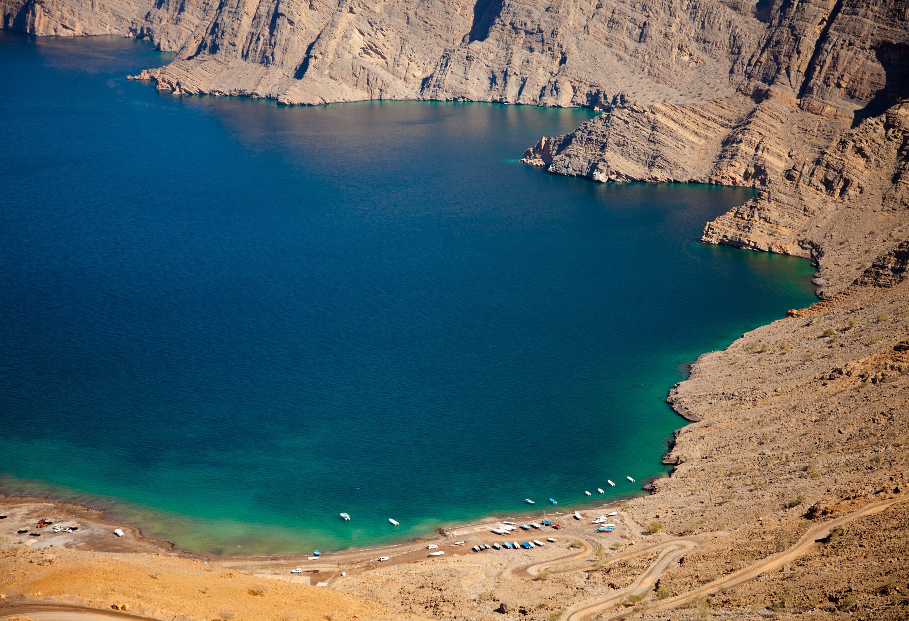 Khor Najd fjord in Musandam in Oman