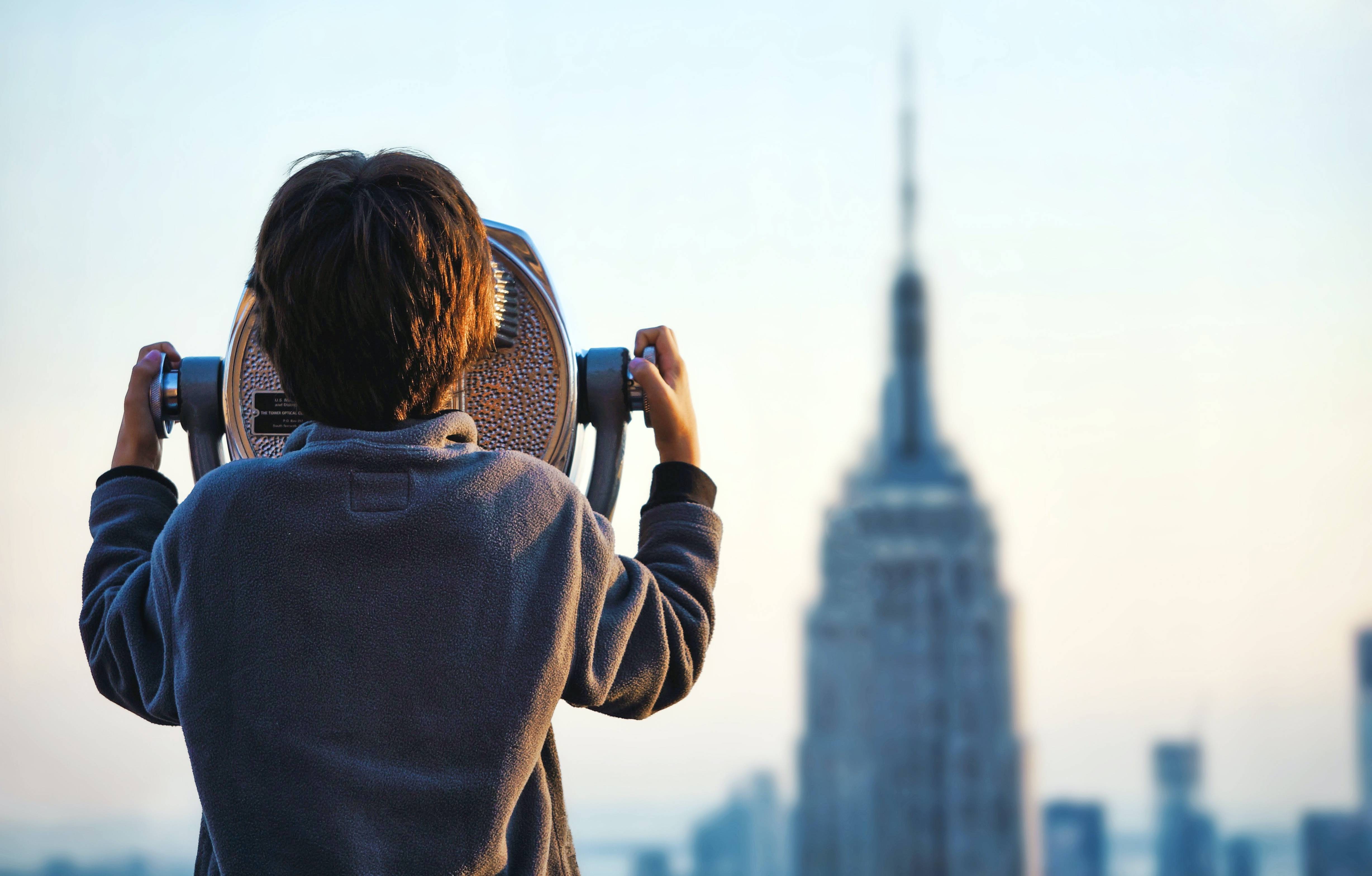 uitzicht vanaf het Rockefeller centre Top of the rock op Empire State Building