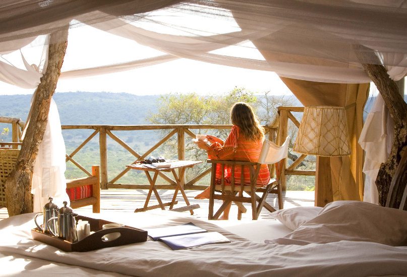 Safari tent Mihingo Lodge in Uganda