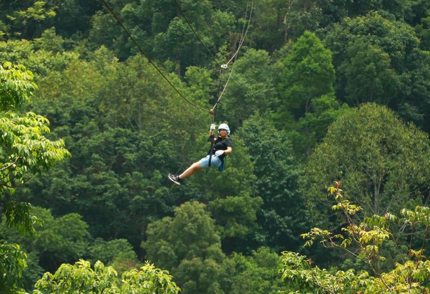 Zipline bij Chiang Mai in Thailand