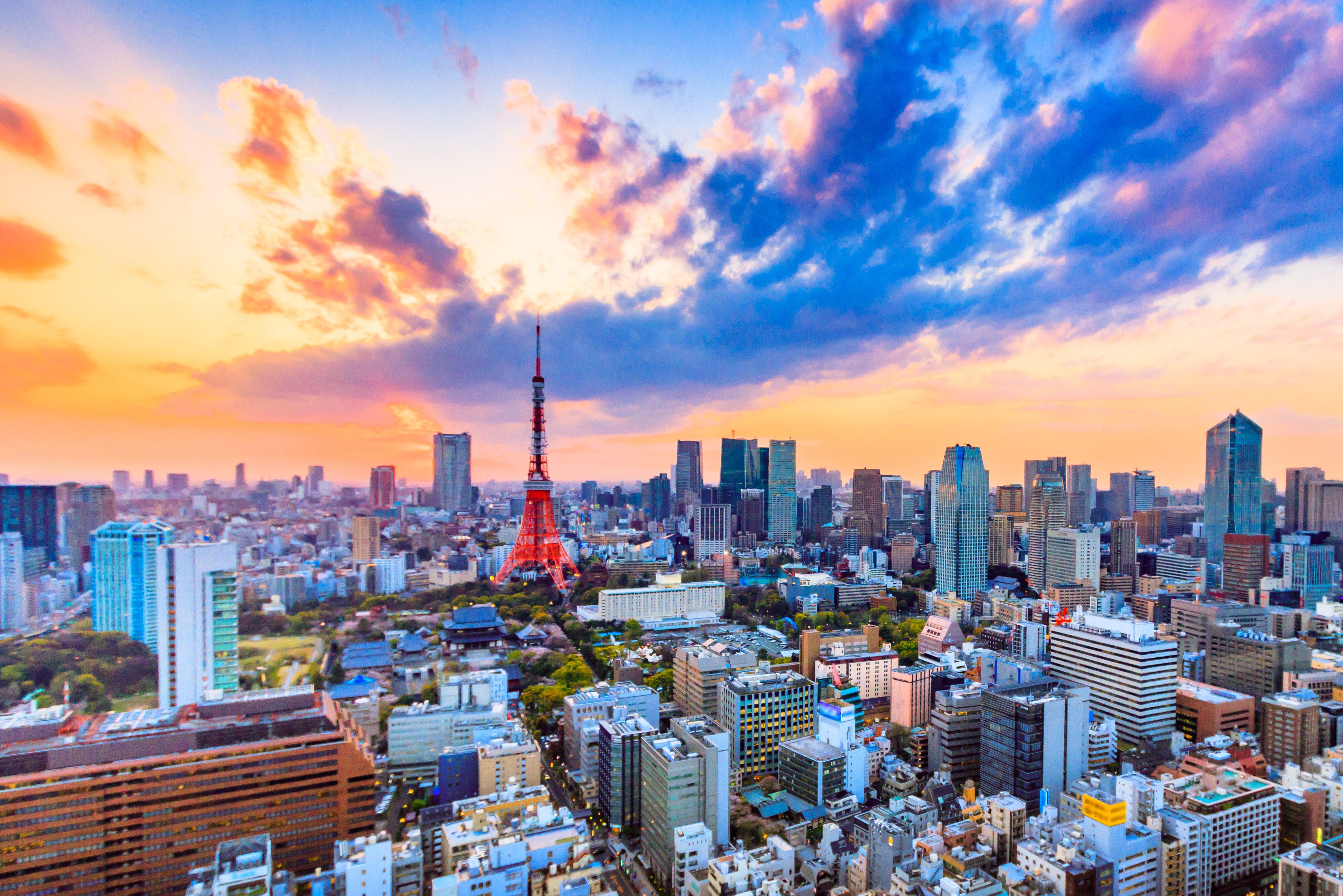 Japan Tokyo Zonsondergang