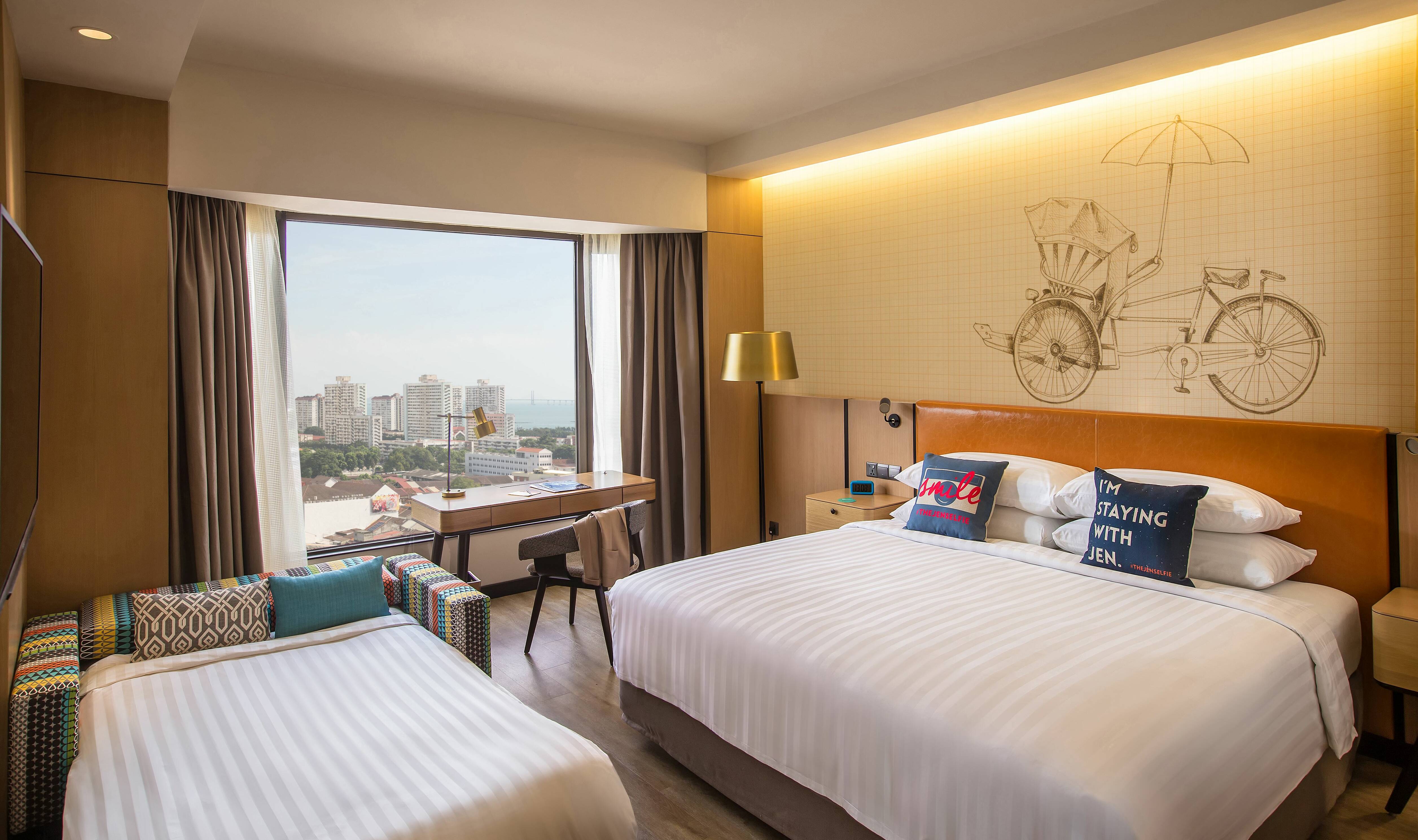 Maleisie Penang JEN Shangri-La Familie Kamer