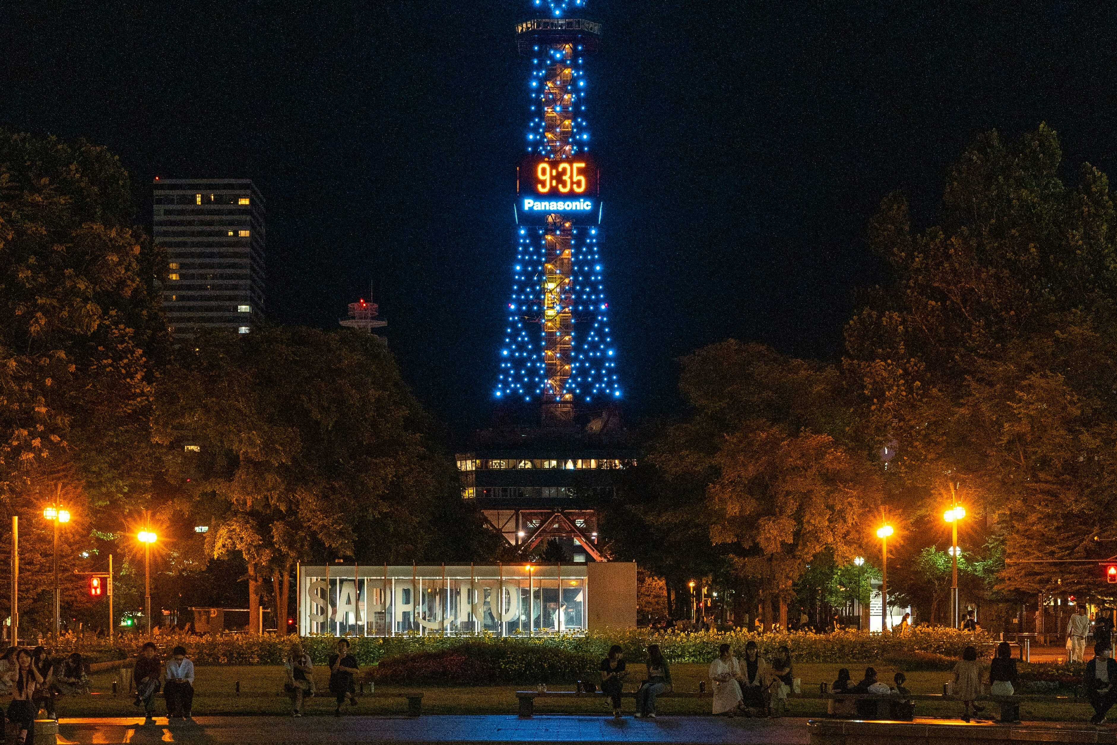Japan Hokkaido Sapporo Avond Park
