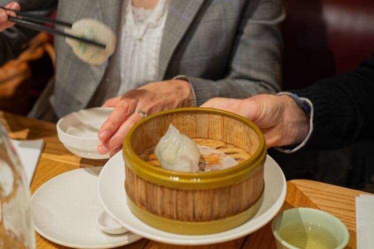Verse dumplings tijdens de excursie in Melbourne, Australie