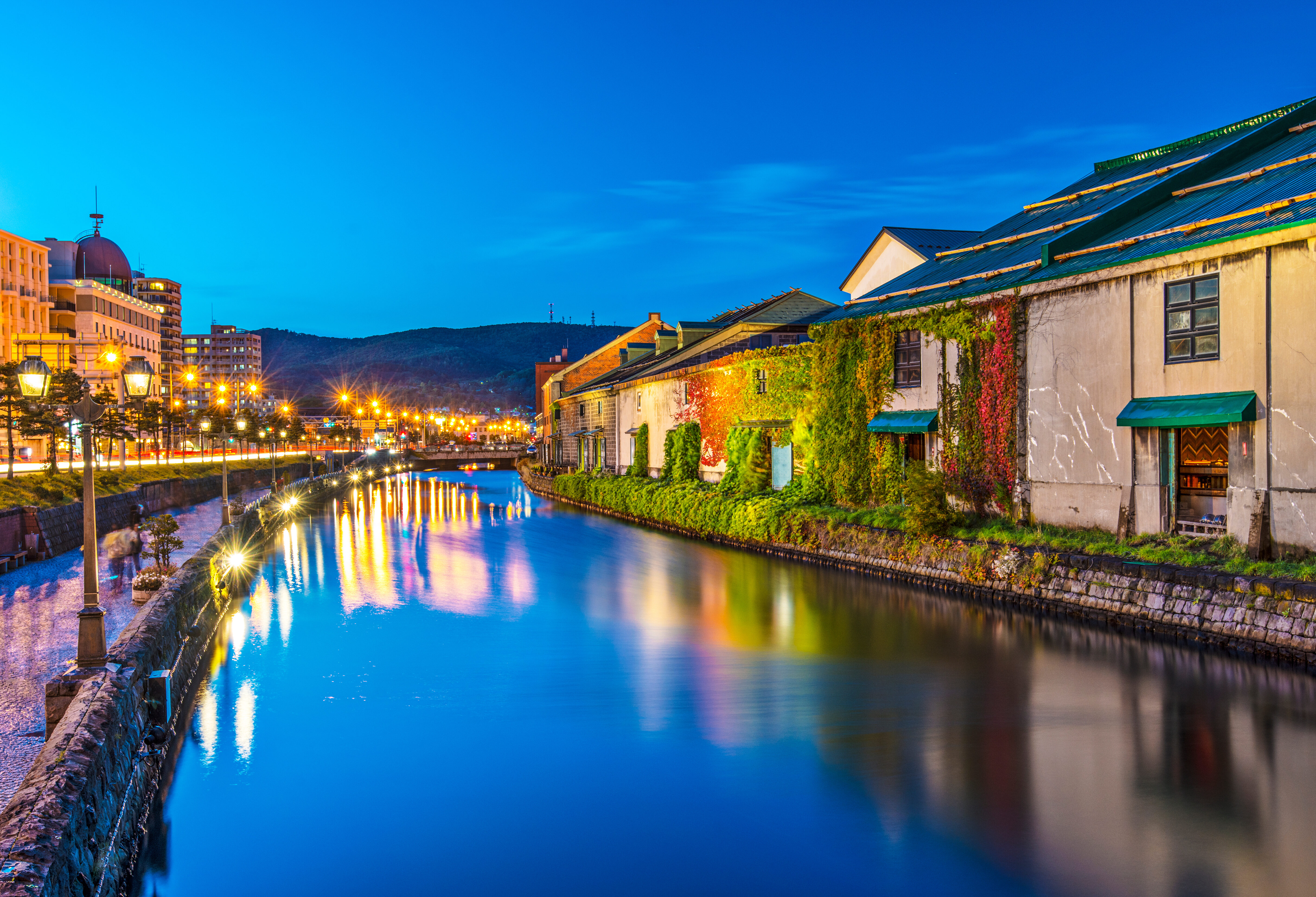 Otaru-kanaal in Hokkaido in Japan