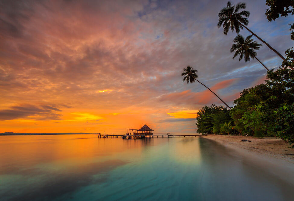 Ora Beach op Seram in de Molukken in Indonesie